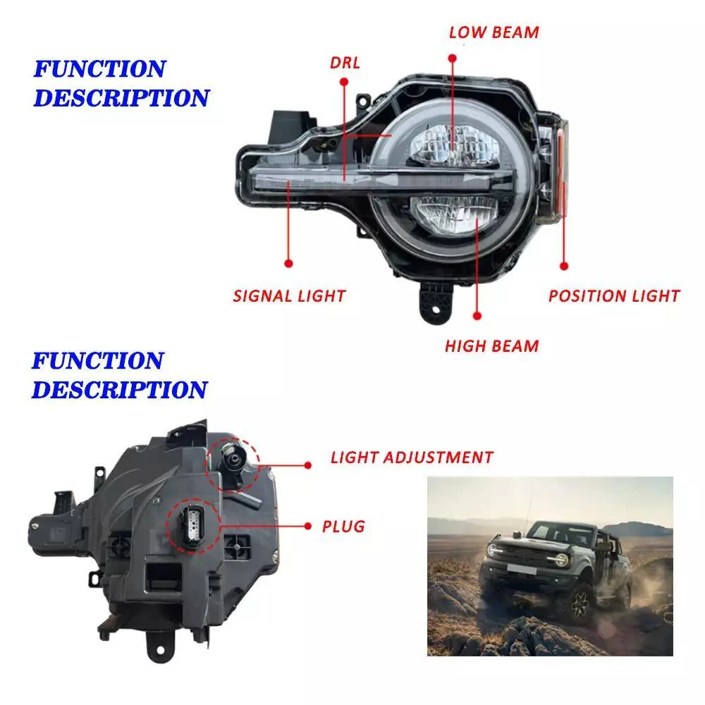 Ford Bronco Moromoto headlights adjusting gear casing is loose 1738907152969-hk