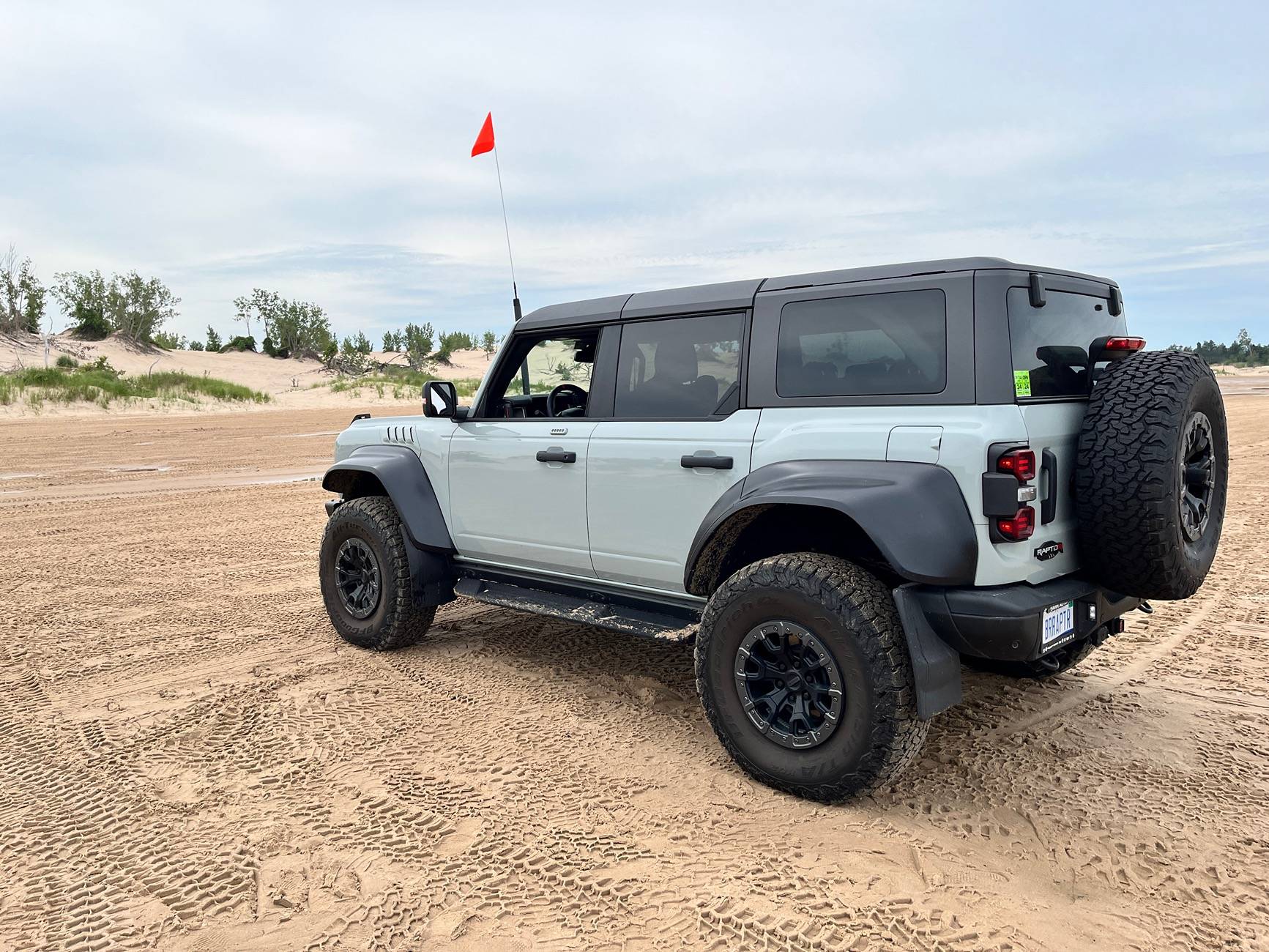 Ford Bronco Weathertech mudflaps installed on 2024 Bronco Raptor IMG_4444