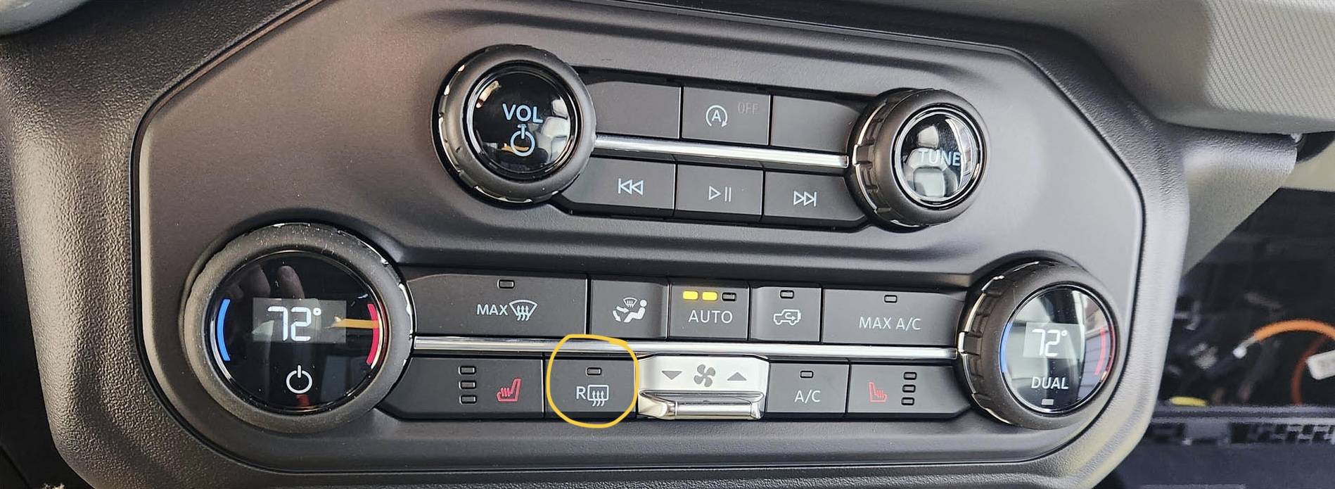 HVAC Button Differences – Rear Defroster vs. Mirror Heater? | Bronco6G ...