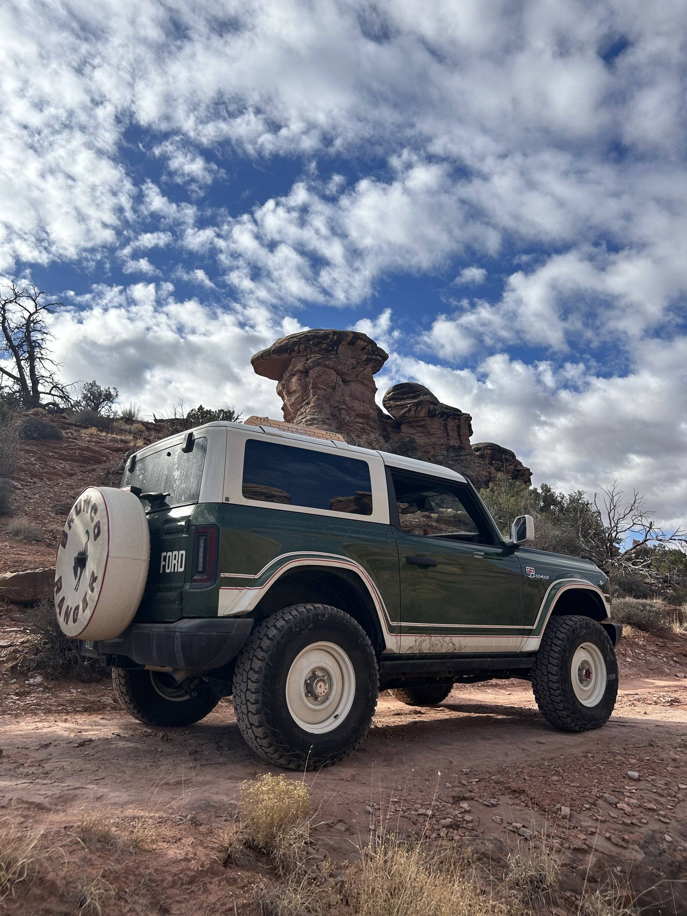 Ford Bronco Bronco Ranger does Elephant Hill in Canyonlands Utah. IMG_9323