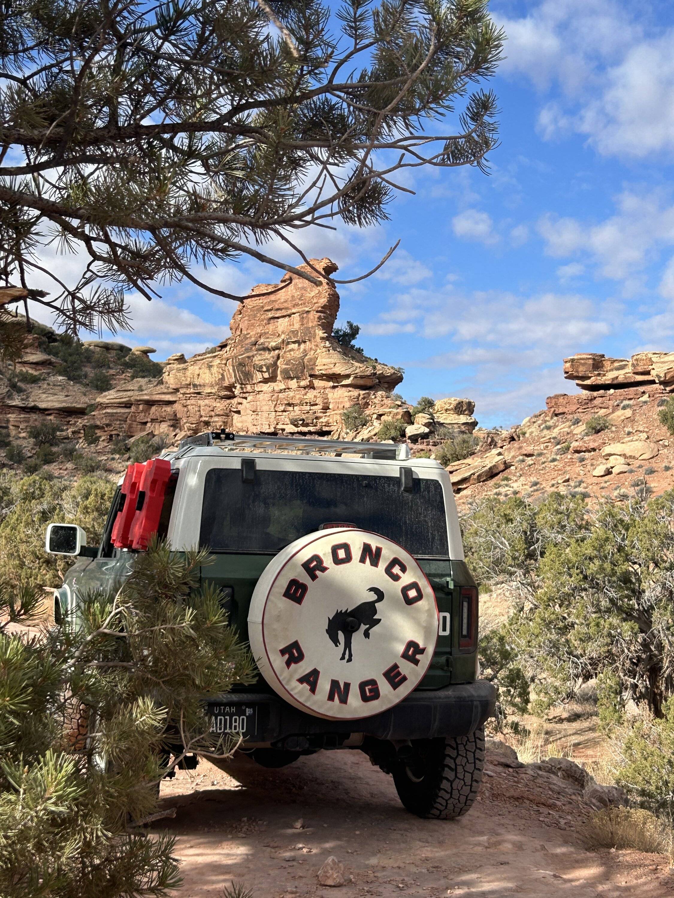 Ford Bronco Bronco Ranger does Elephant Hill in Canyonlands Utah. IMG_9332