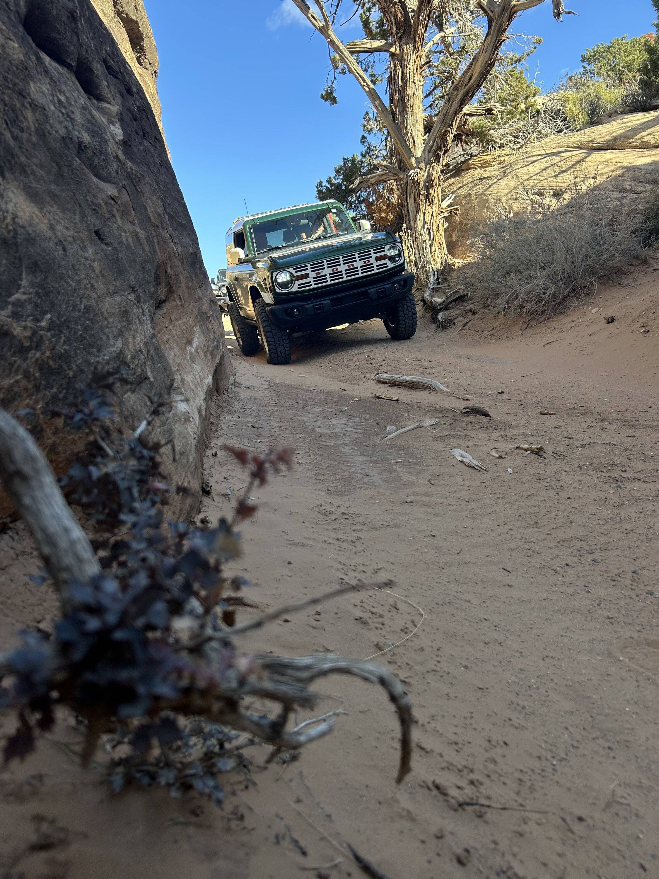 Ford Bronco Bronco Ranger does Elephant Hill in Canyonlands Utah. IMG_9336