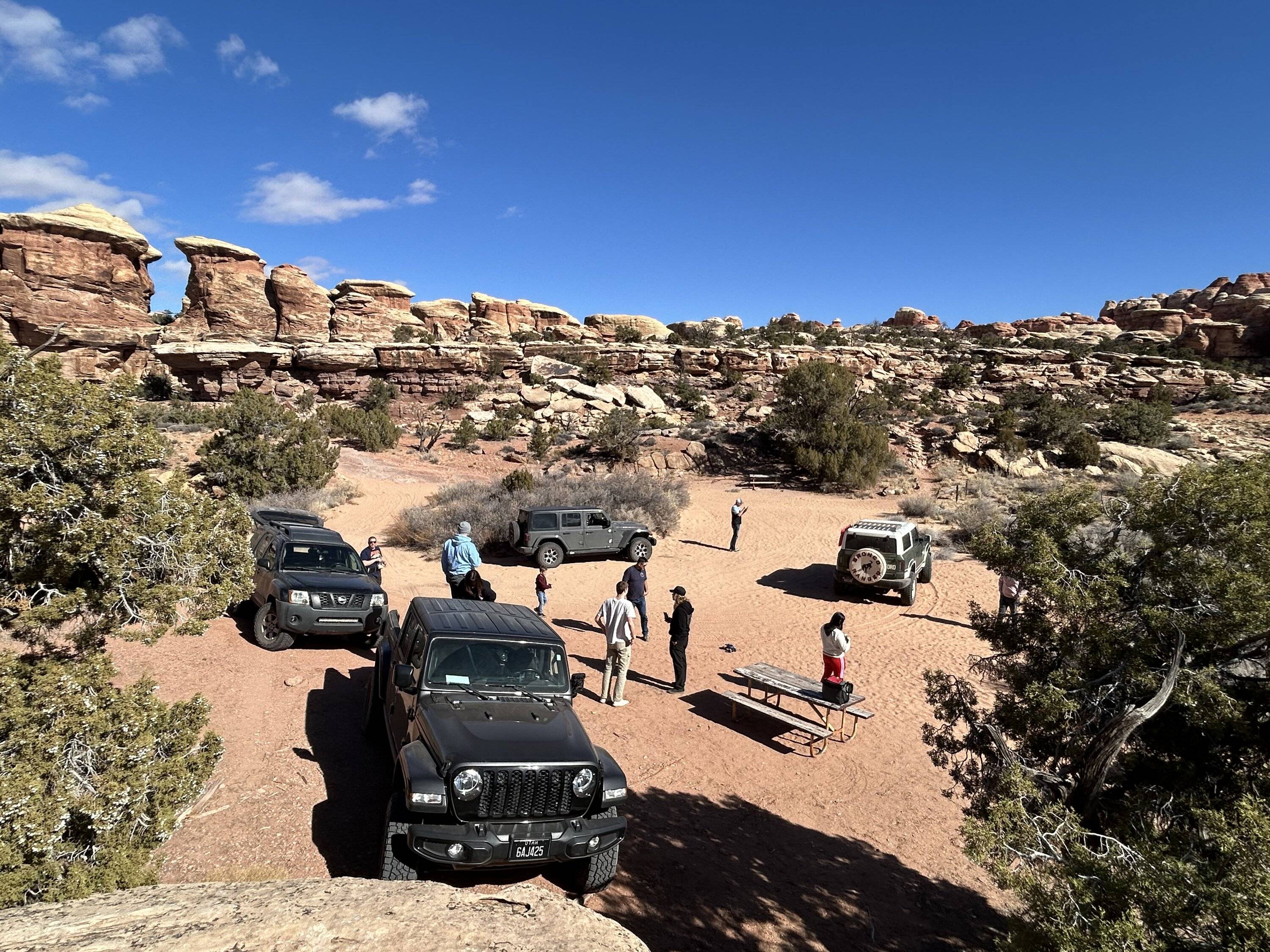 Ford Bronco Bronco Ranger does Elephant Hill in Canyonlands Utah. IMG_9356