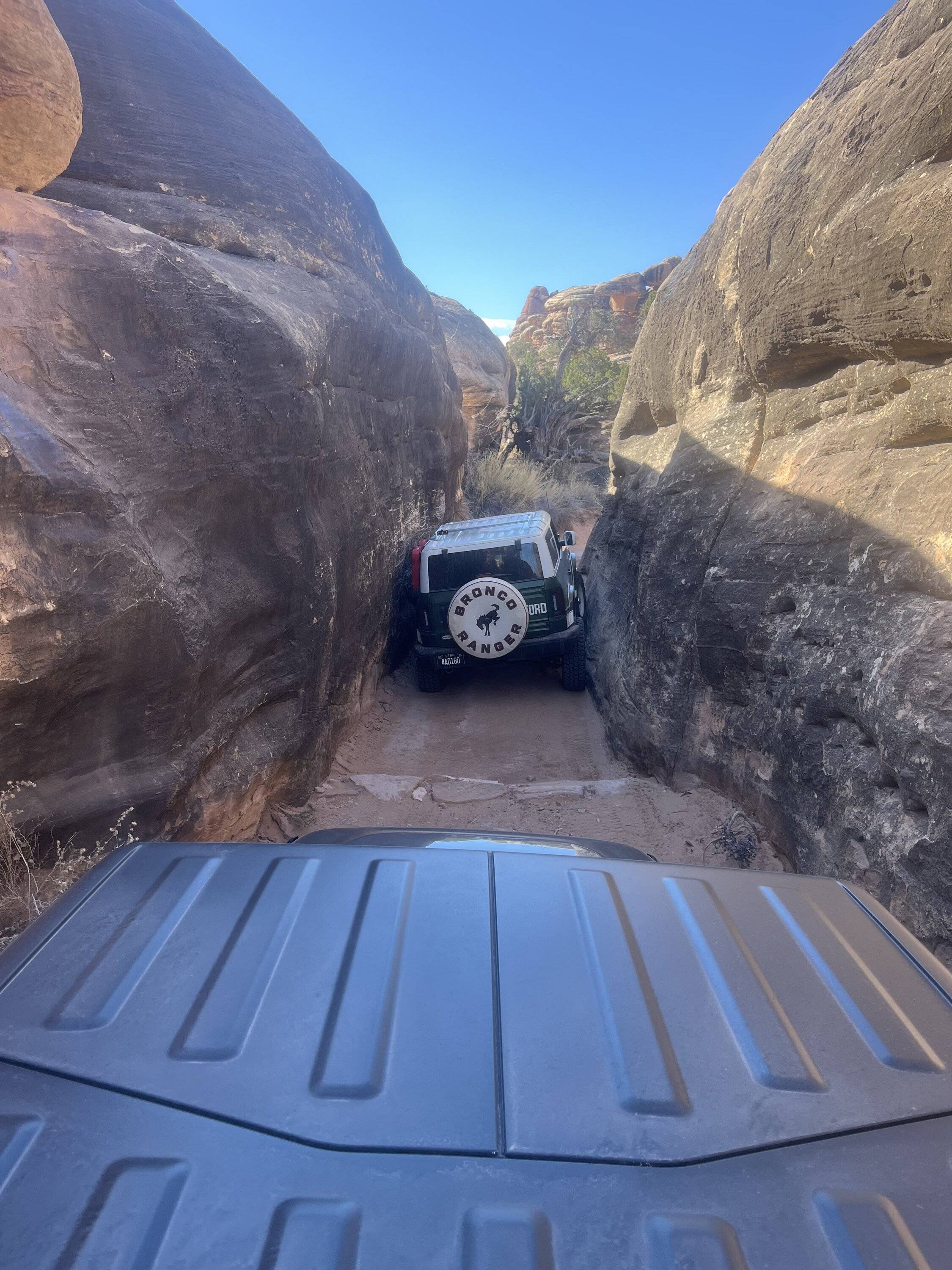 Ford Bronco Bronco Ranger does Elephant Hill in Canyonlands Utah. IMG_5201