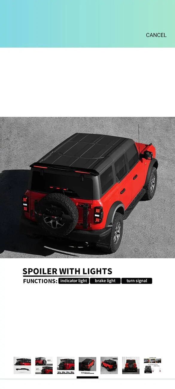 Ford Bronco Anyone cut into the Hardtop to flush mount reverse lights? Screenshot_20250211-054951
