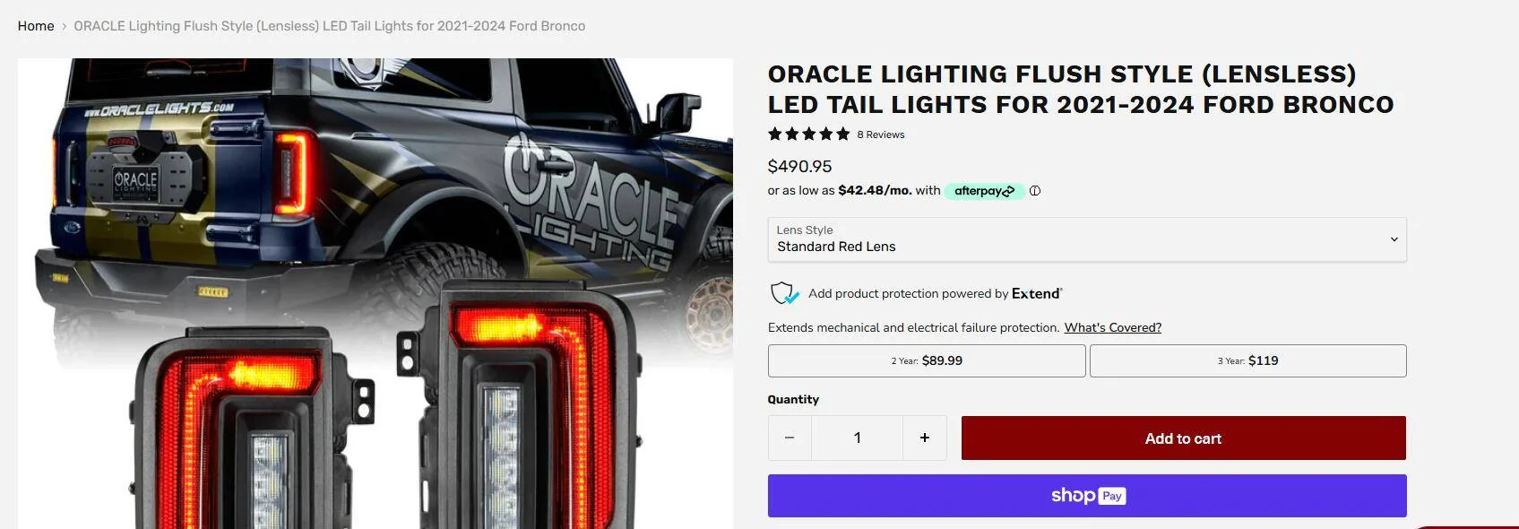 Ford Bronco Check This Out! Flush Mount Tail Lights by ORACLE Lighting imag