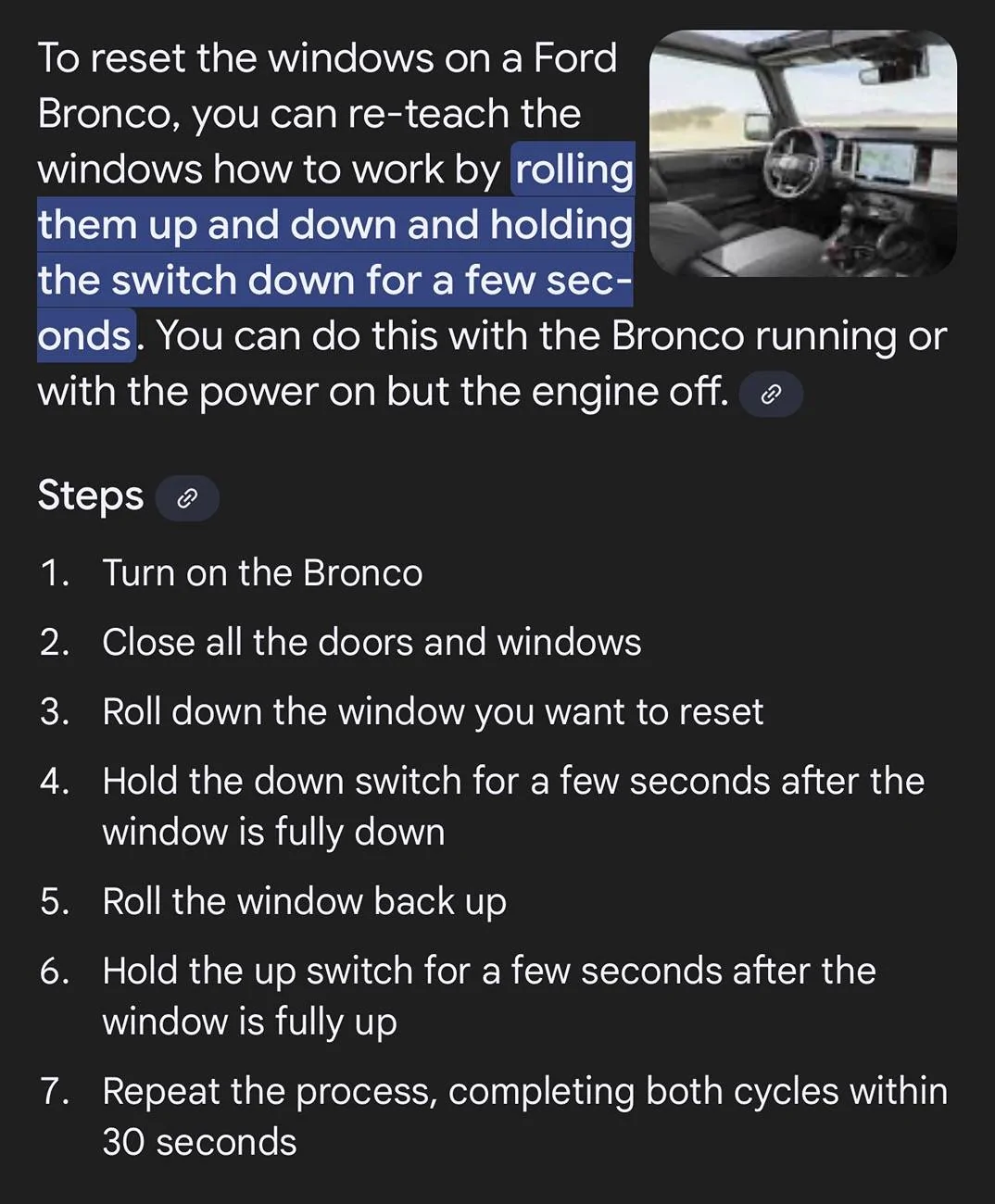 Ford Bronco Driver window won’t stay up IMG_0094