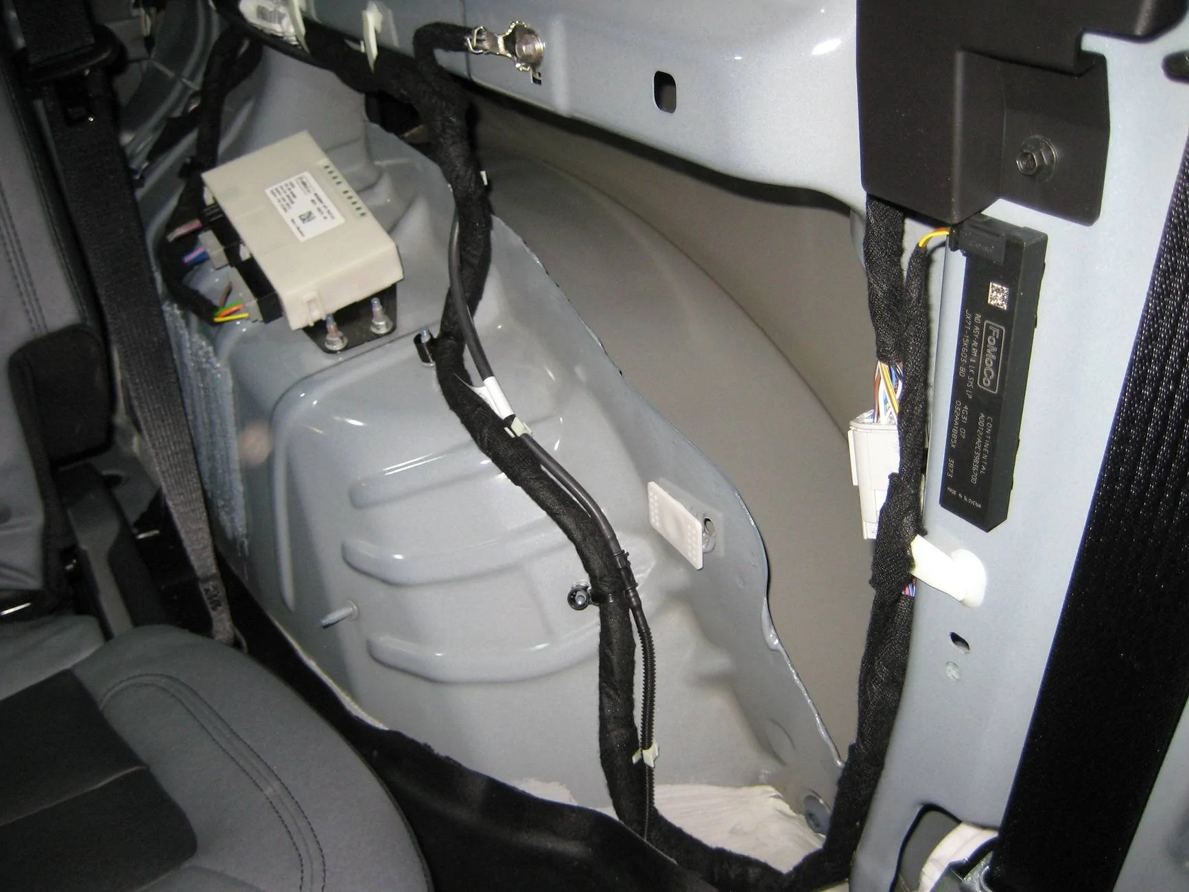 Ford Bronco 2 Dr. interior rear drivers side panel removed IMG_3212
