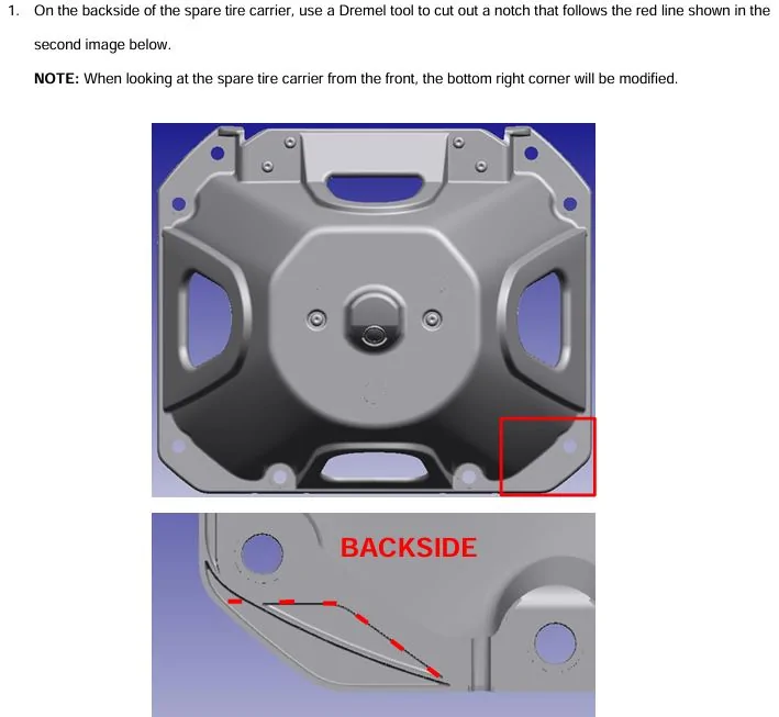 Ford Bronco Spare tire mount reinforcement kit now available from Ford Performance Parts tirecarrier