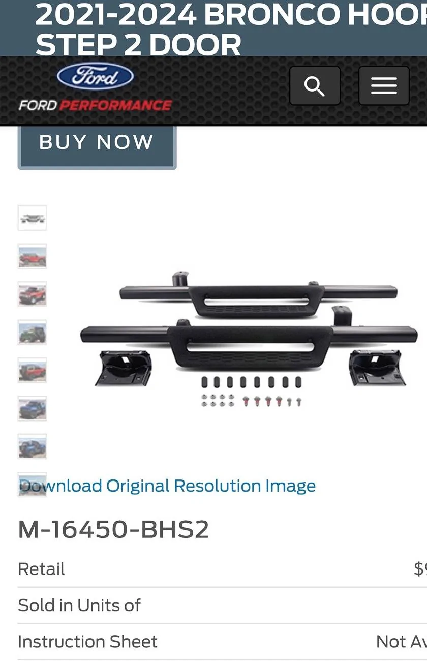 Ford Bronco 2024 Badlands hoop steps Screenshot 2025-01-03 at 11.00.16 AM