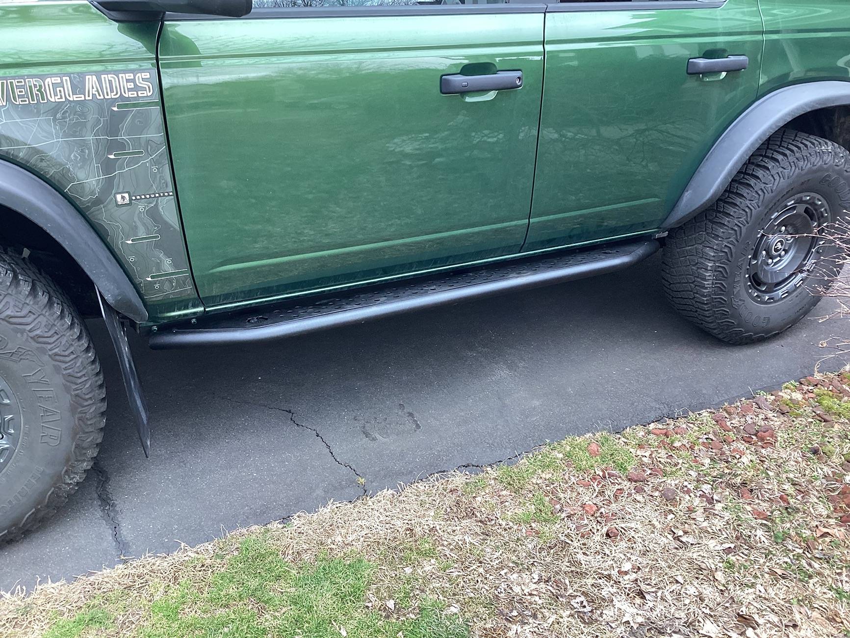 Ford Bronco GOAT Fab sliders installed IMG_2123
