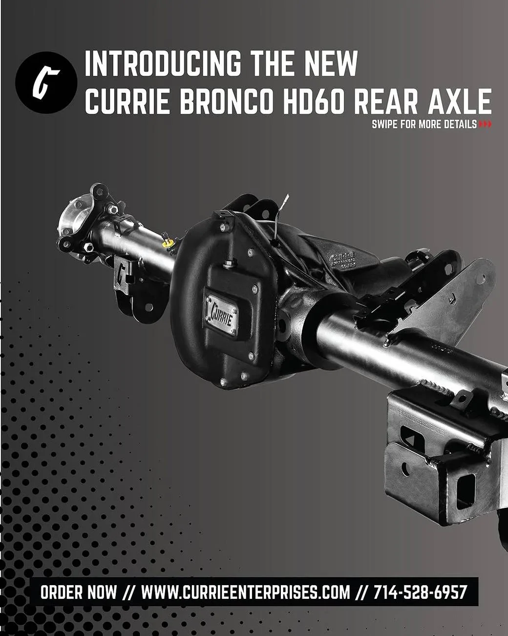 Ford Bronco Currie Dana 60 rear axle for Bronco release Currie Dana 60 rear axle for Bronco 3