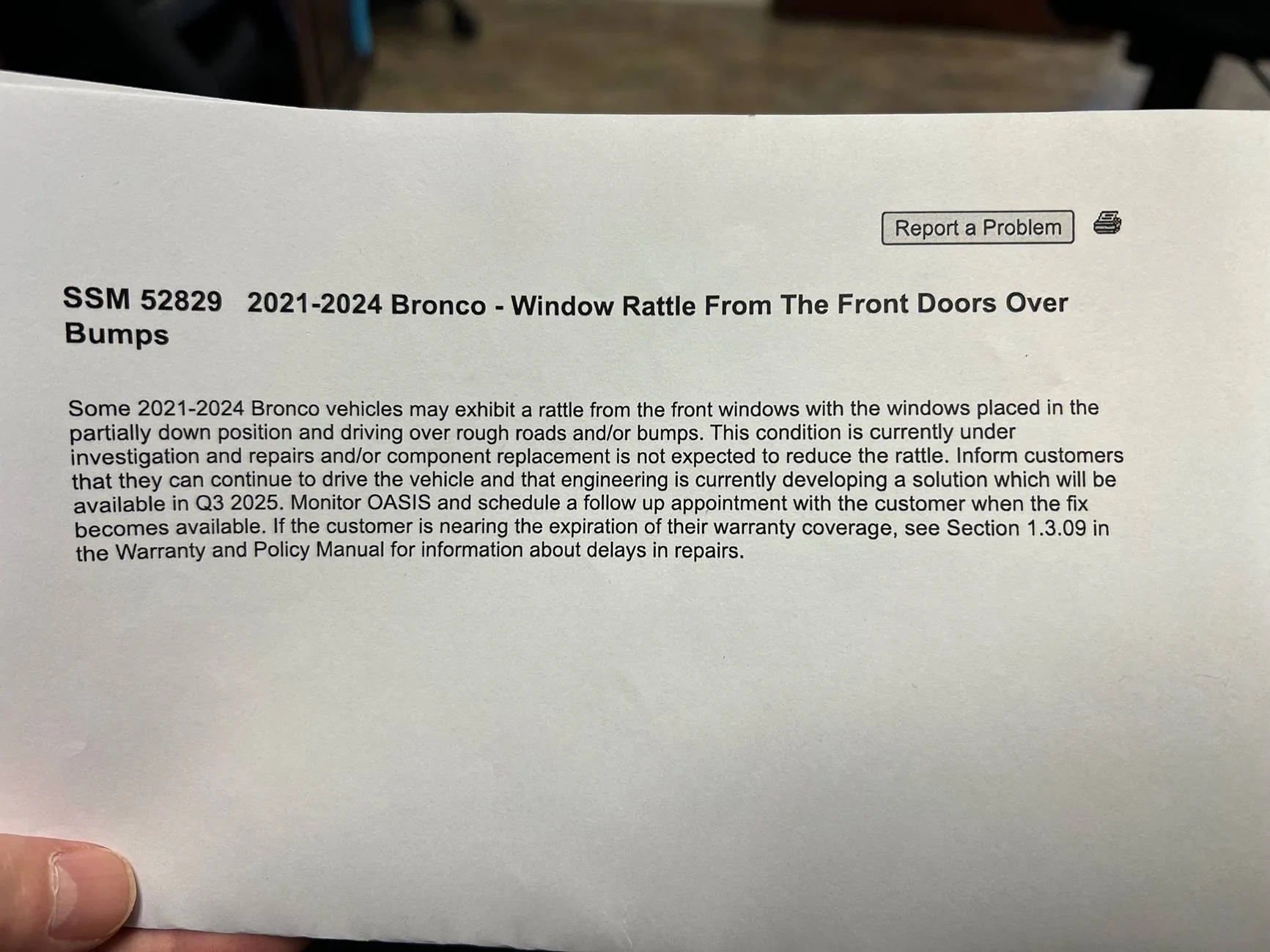 Any 2023 Bronco owners have the Window Rattle issue? | Page 8 ...