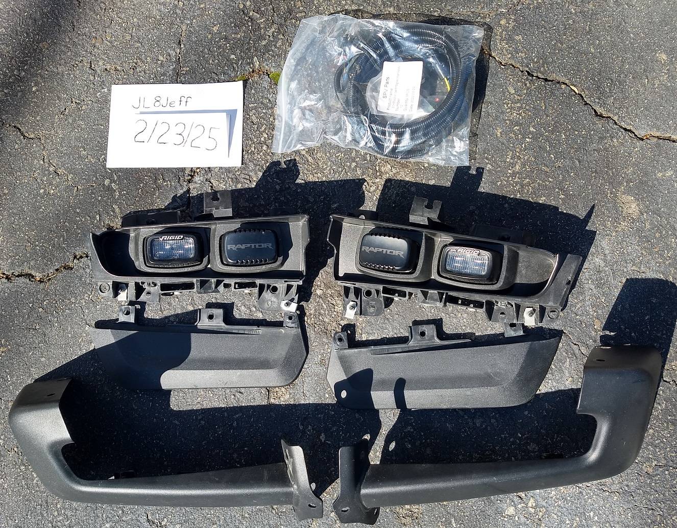 Ford Bronco Sold!  Bronco Raptor fog lights with bumper endcaps.  Wiring available for $60. Bronco_fog1