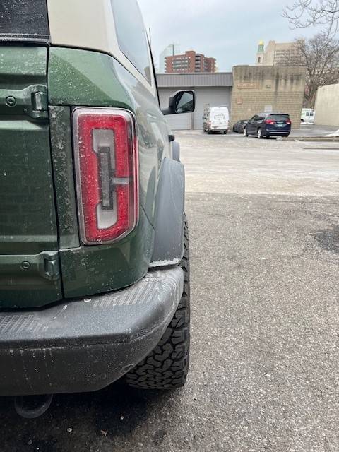 Ford Bronco going from 8 inch to 7.5 inch wheel with same size tire - any issues? Poke 3