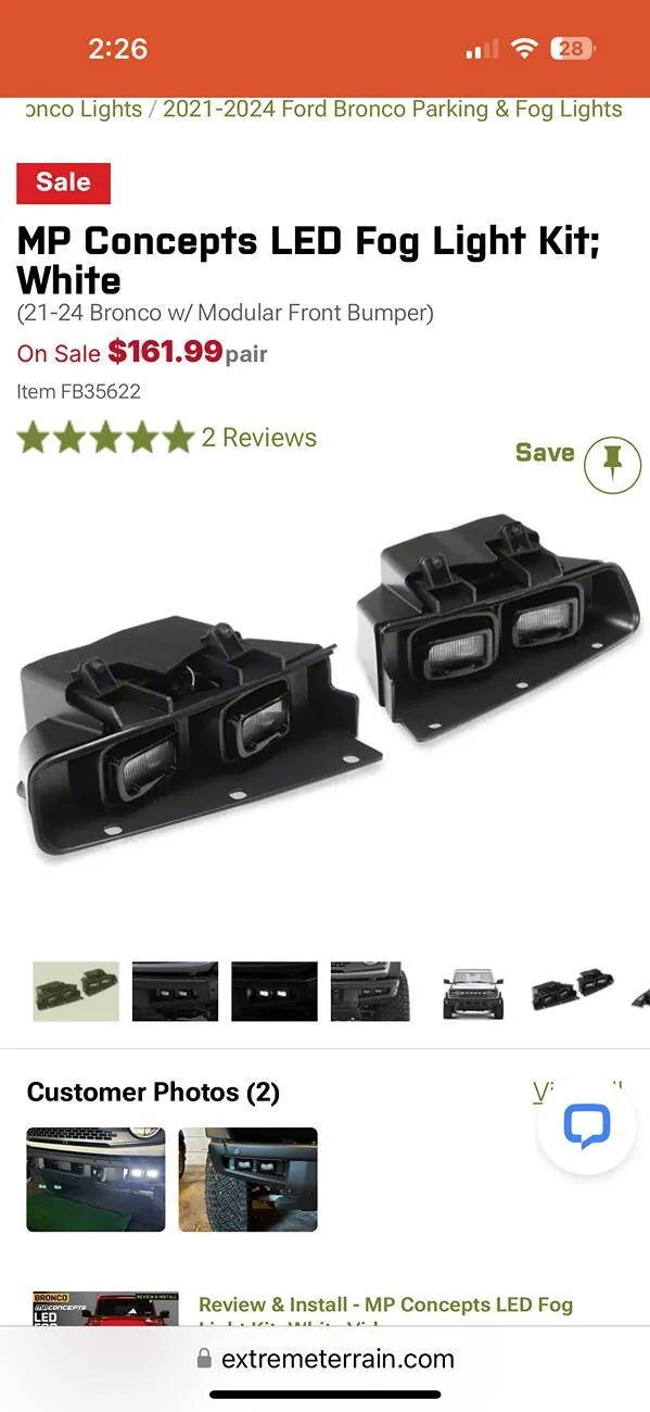 Ford Bronco Warn Winch, Westin Brush Guard, LED Fog Lights & Lightbar install IMG_3466
