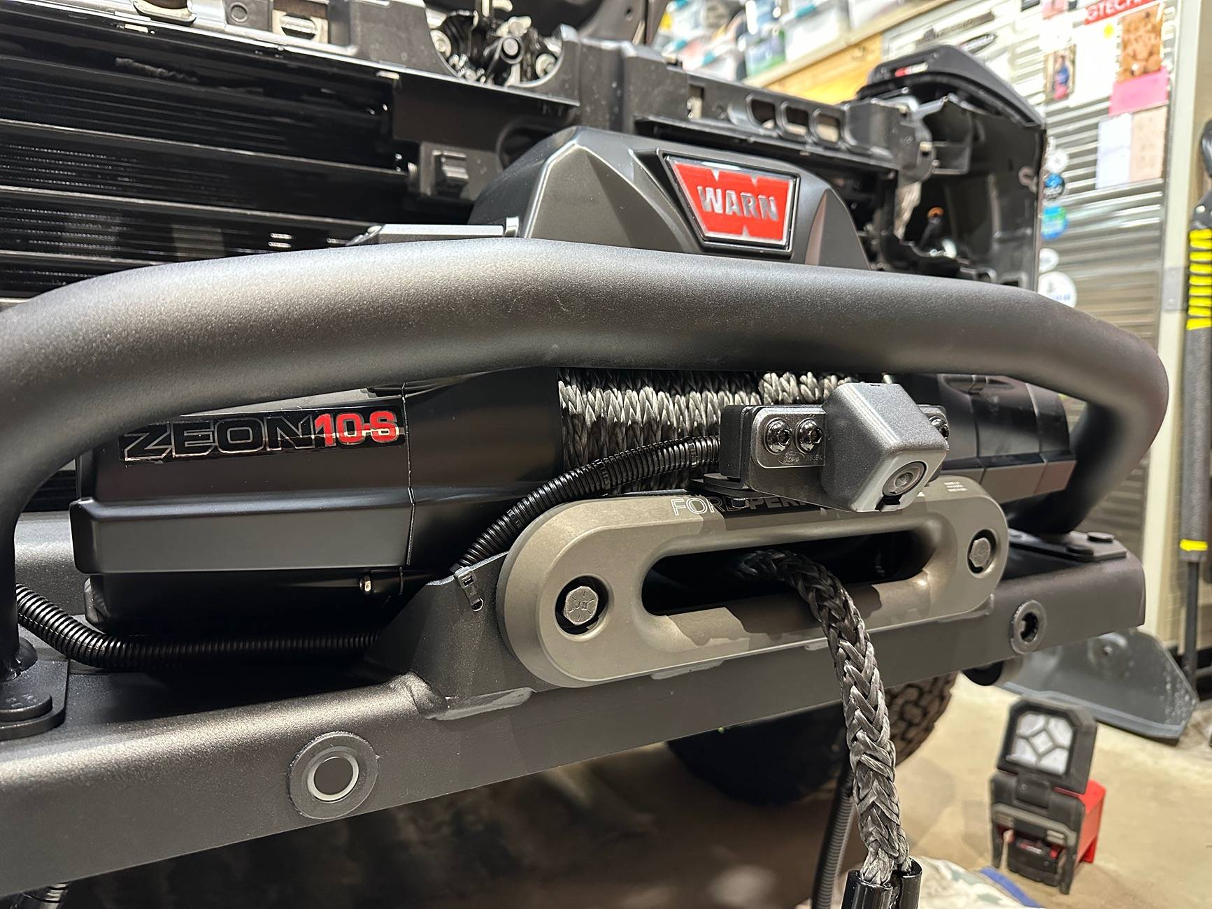 Ford Bronco Warn Winch, Westin Brush Guard, LED Fog Lights & Lightbar install IMG_3213