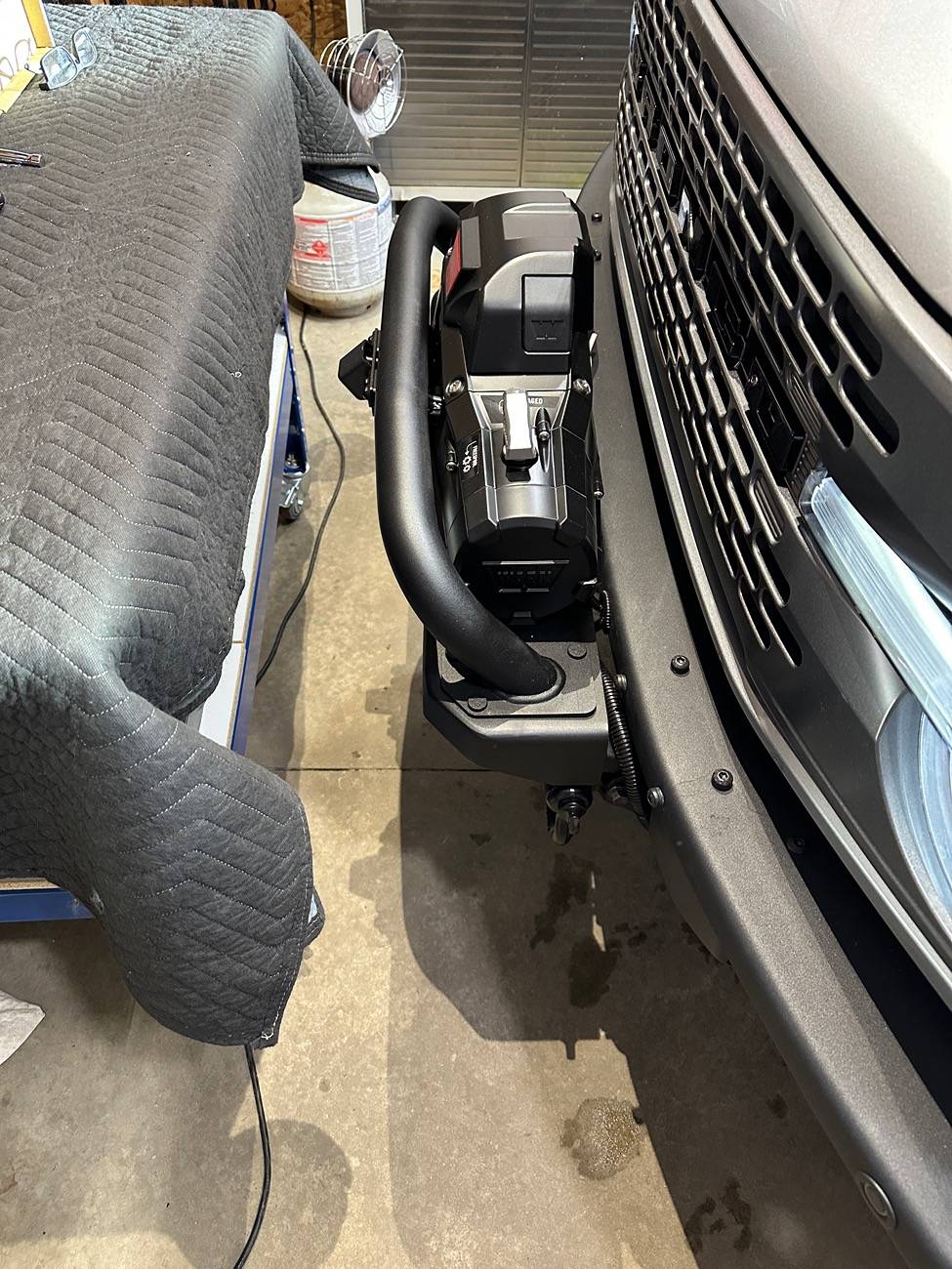 Ford Bronco Warn Winch, Westin Brush Guard, LED Fog Lights & Lightbar install IMG_3378