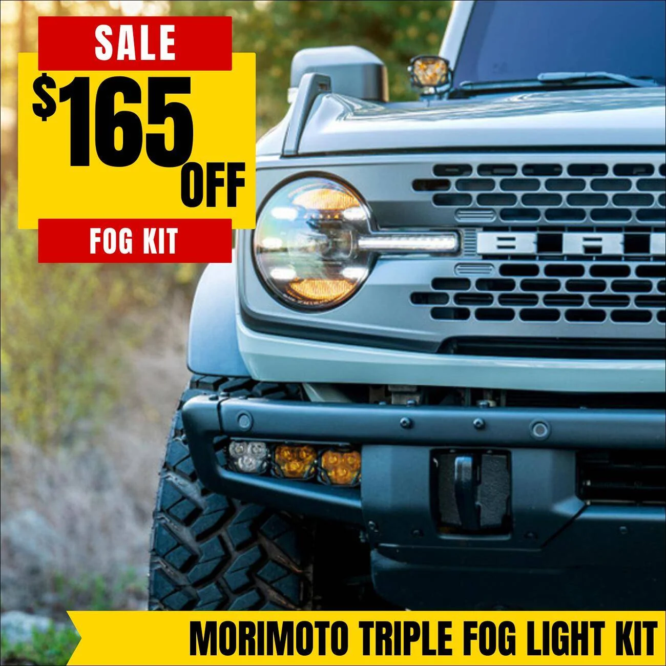 Ford Bronco SAVE $165 | Morimoto Triple Fog Light Kit Morimoto - Bronco Fog Kit
