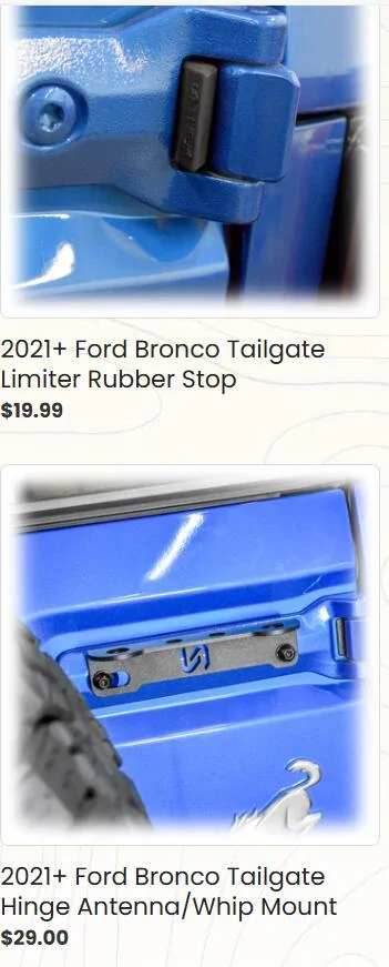 Ford Bronco Spare tire mount reinforcement kit now available from Ford Performance Parts 1741121997954-ws