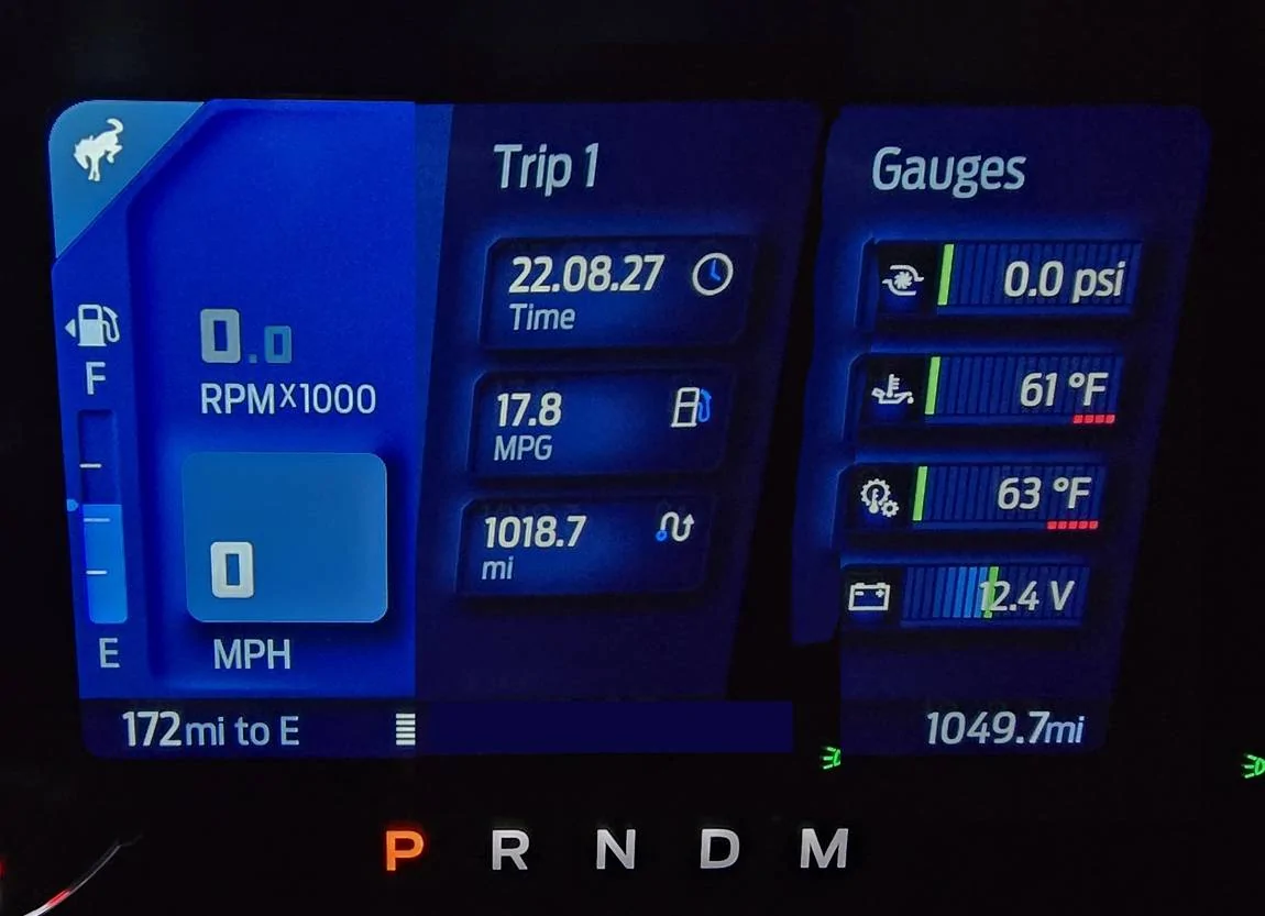Ford Bronco 2024 Instrument Cluster Display Options? cluster02