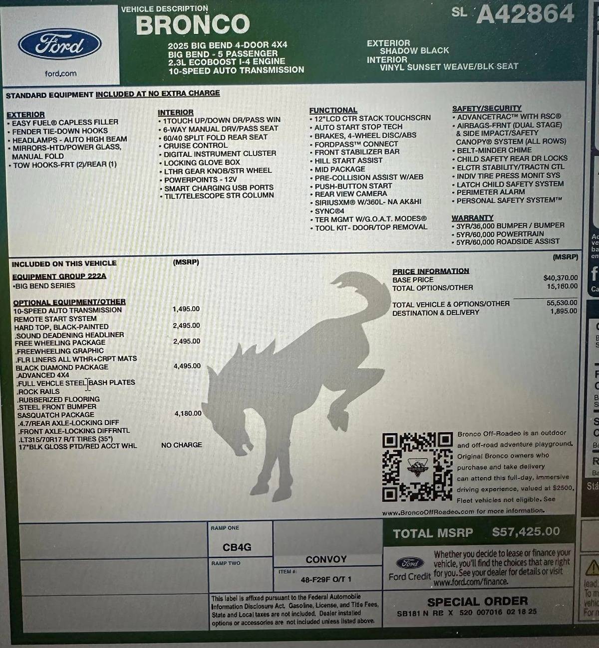 Ford Bronco Free Wheeling Bronco @ Dealership 482012651_122178807068053394_6908249653110100011_n