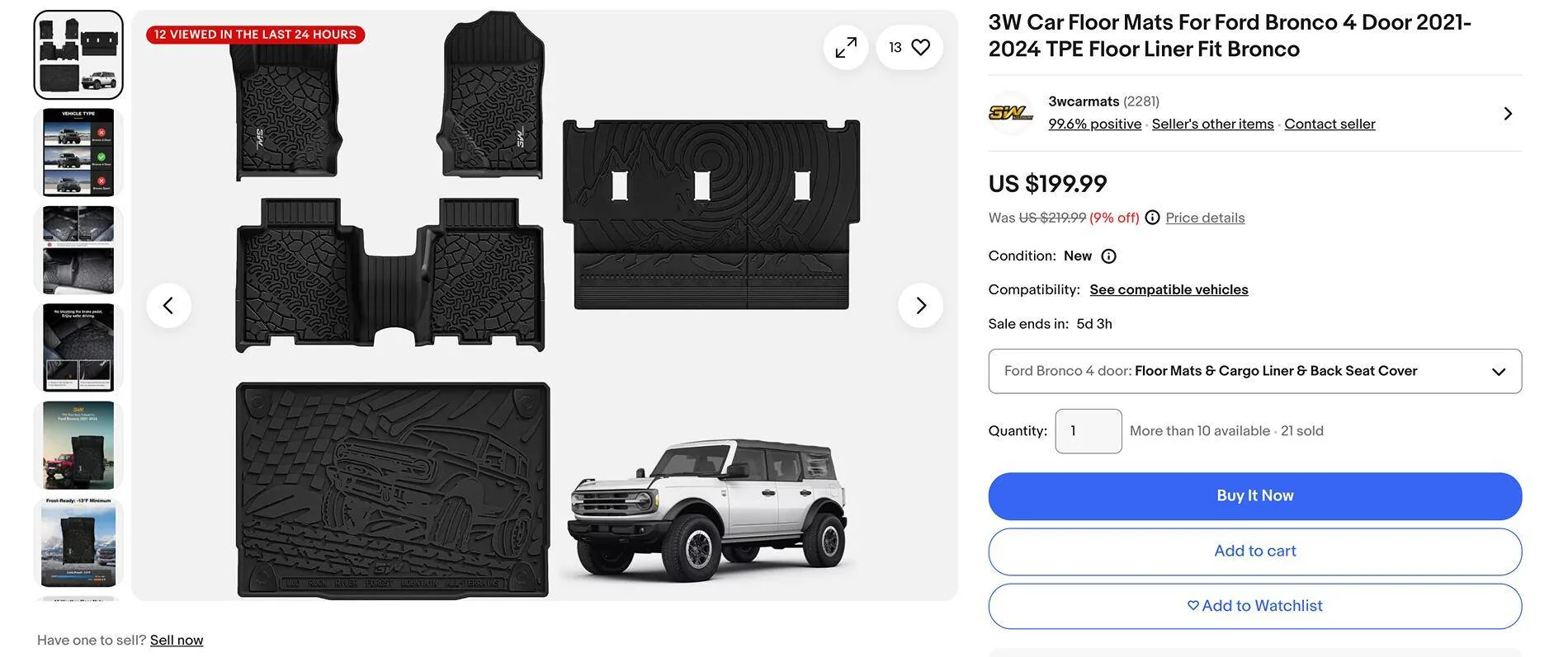 Ford Bronco Cargo Mat - Husky or Weathertech? Screenshot 2025-03-07 at 4.30.57 PM