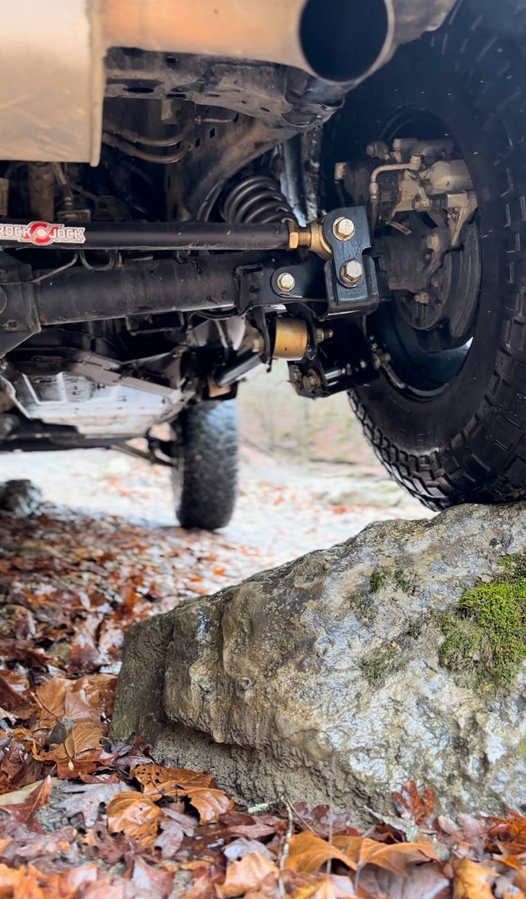 Ford Bronco Rock Jock Track bar relocation bracket is totally worth it! IMG_4535