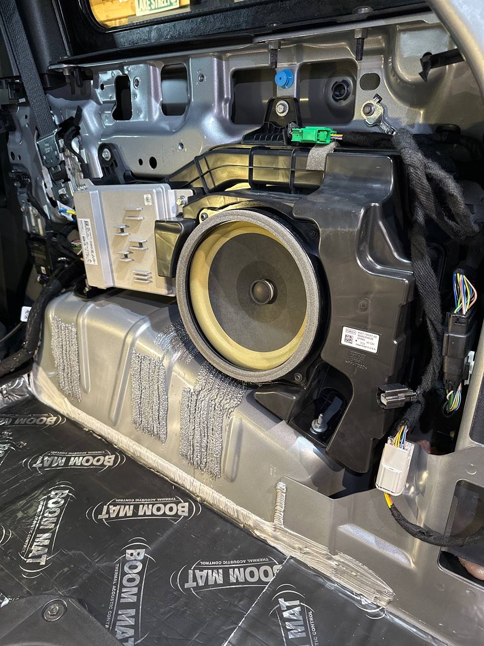 Ford Bronco Adding Rear Factory Hitch, adding boom mat (sound deadening), upgrading Sub image
