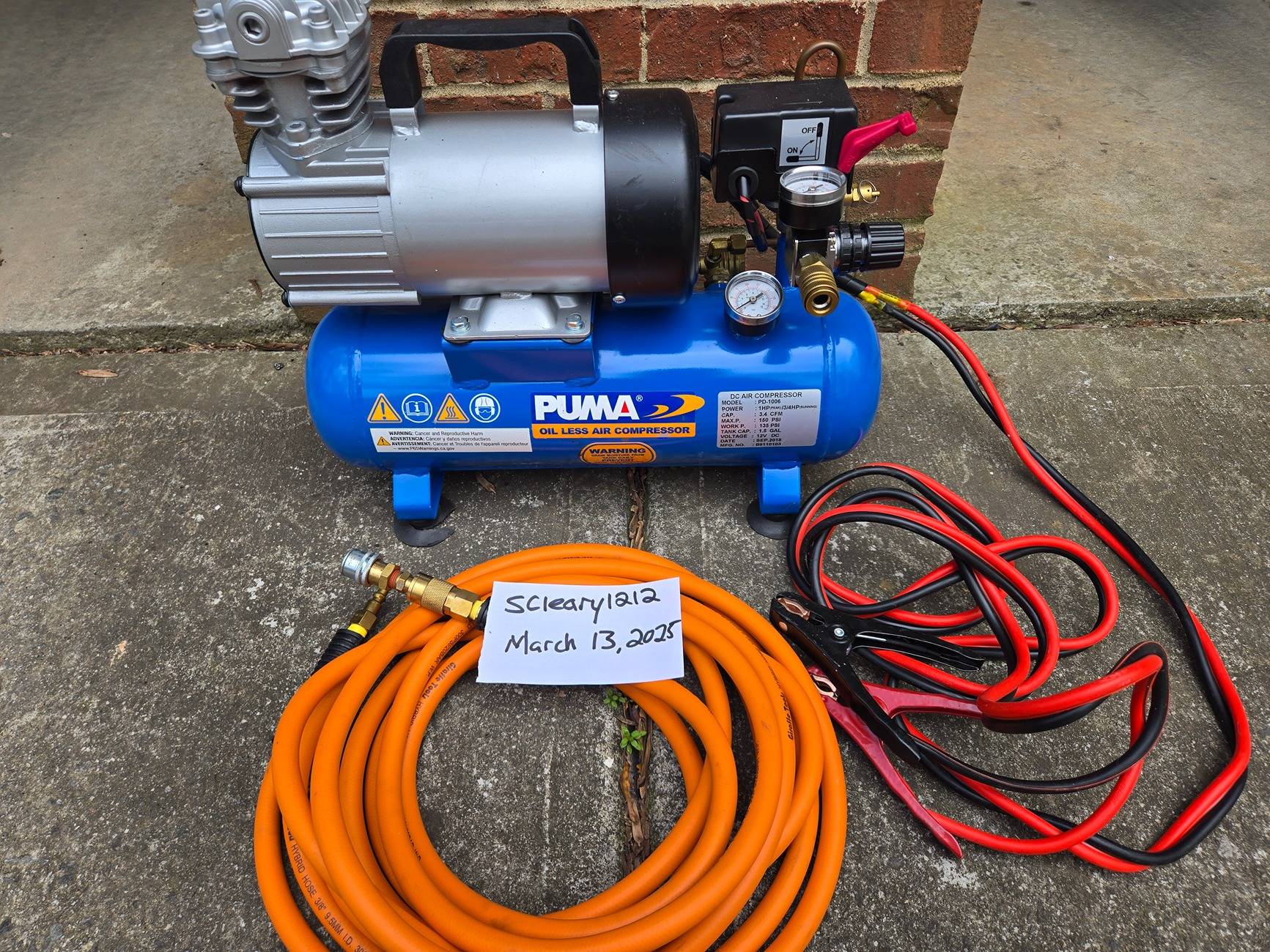 Ford Bronco Puma 12v Air Compressor 20250313_161216