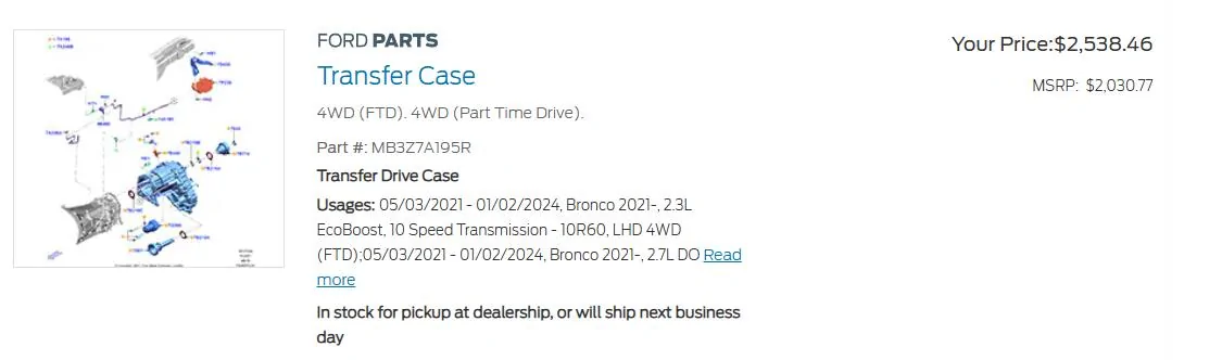 Ford Bronco Transfer Case Technical Discussion Bronco t cas