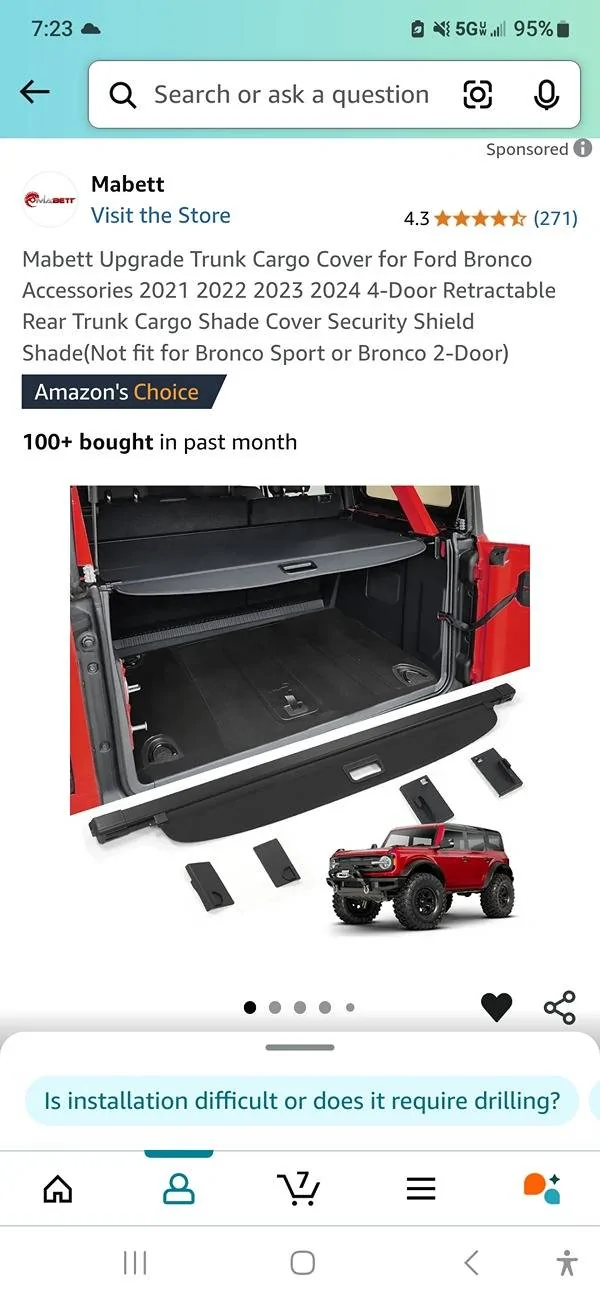 Ford Bronco Interior question, What goes here?  Ford part needed please. Screenshot_20250316_072315_Amazon Shopping