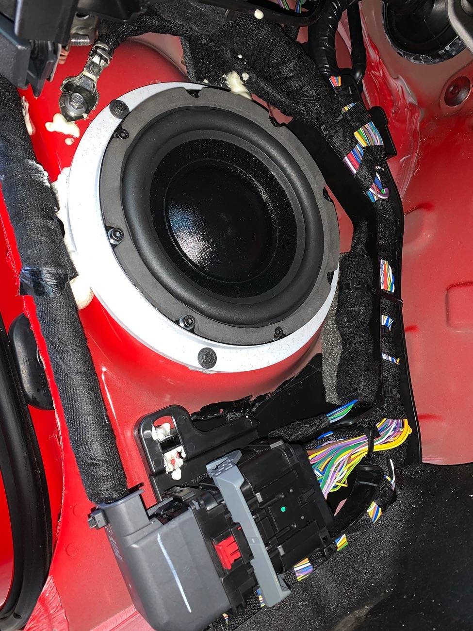 Ford Bronco Midbass from kickpanel speakers IMG_4890