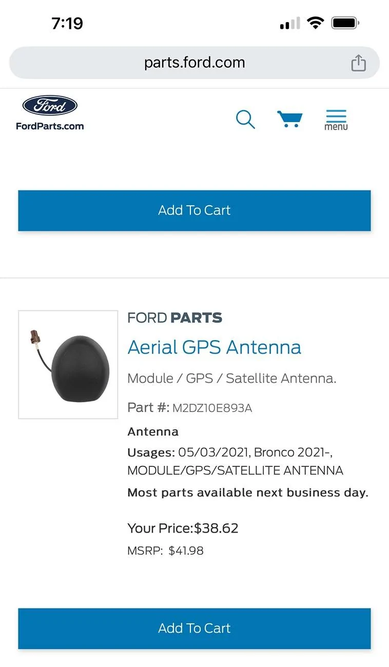 Ford Bronco SiriusXM/GPS Antenna Relocation/Replacment IMG_1163