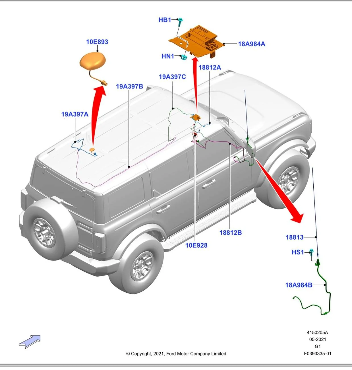 Ford Bronco SiriusXM/GPS Antenna Relocation/Replacment IMG_1162