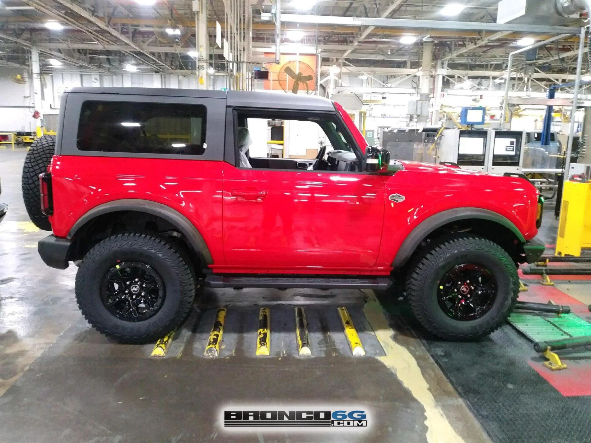 Ford Bronco 10 New Factory Broncos courtesy of The Stig??? 10 - Race Red Wildtrak 2 door Bronco 2- Factory Production Plant