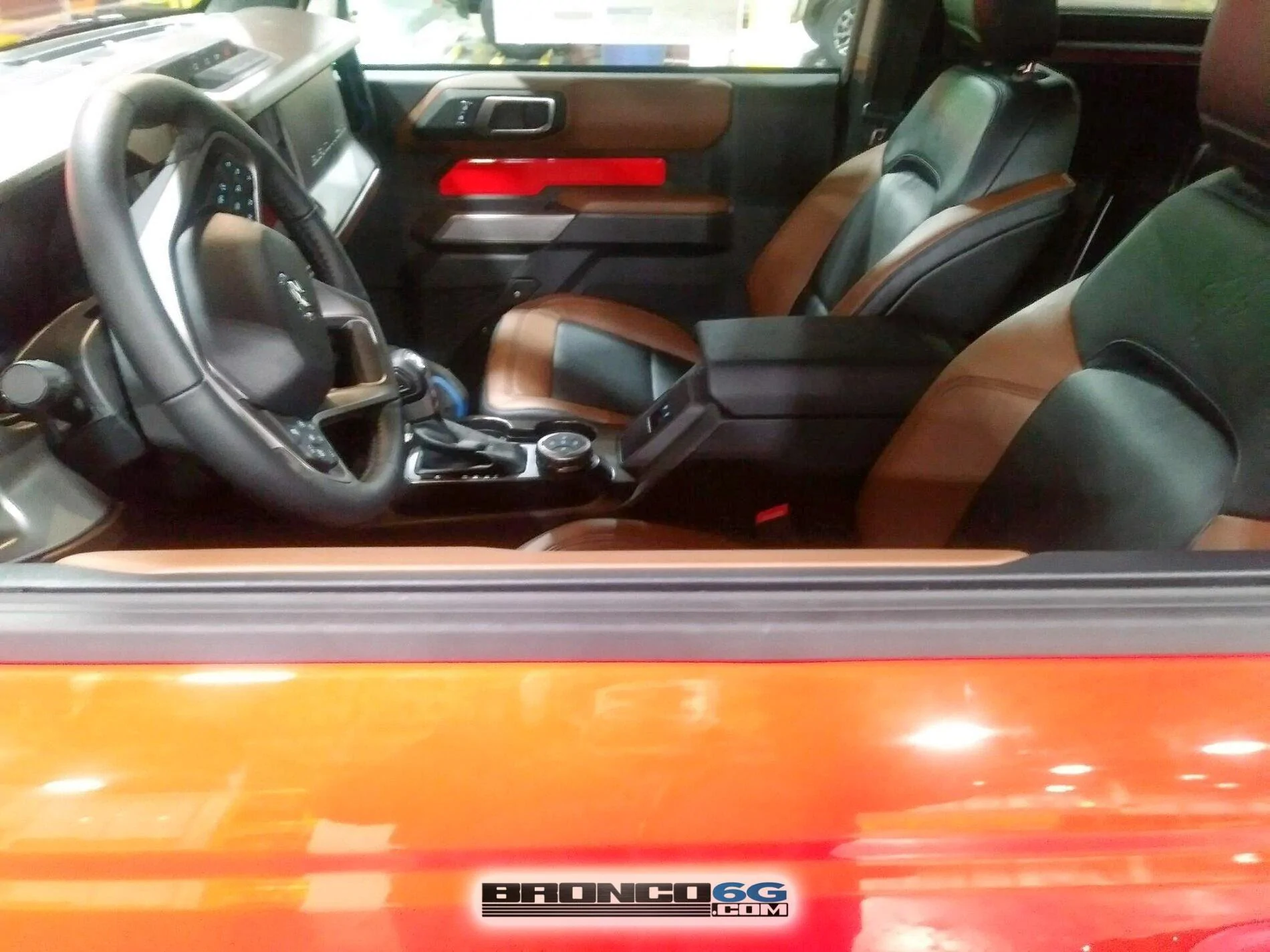 Ford Bronco 60+ Bronco Interior + Exterior Pics From Factory (by The Stig) 2021 Bronco Outer Banks Leather  interior factory production line photos 35