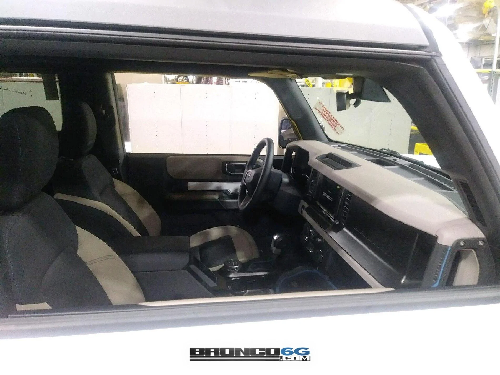 Ford Bronco 60+ Bronco Interior + Exterior Pics From Factory (by The Stig) 2021 Bronco interior factory production line photos 40 Oxford White 3