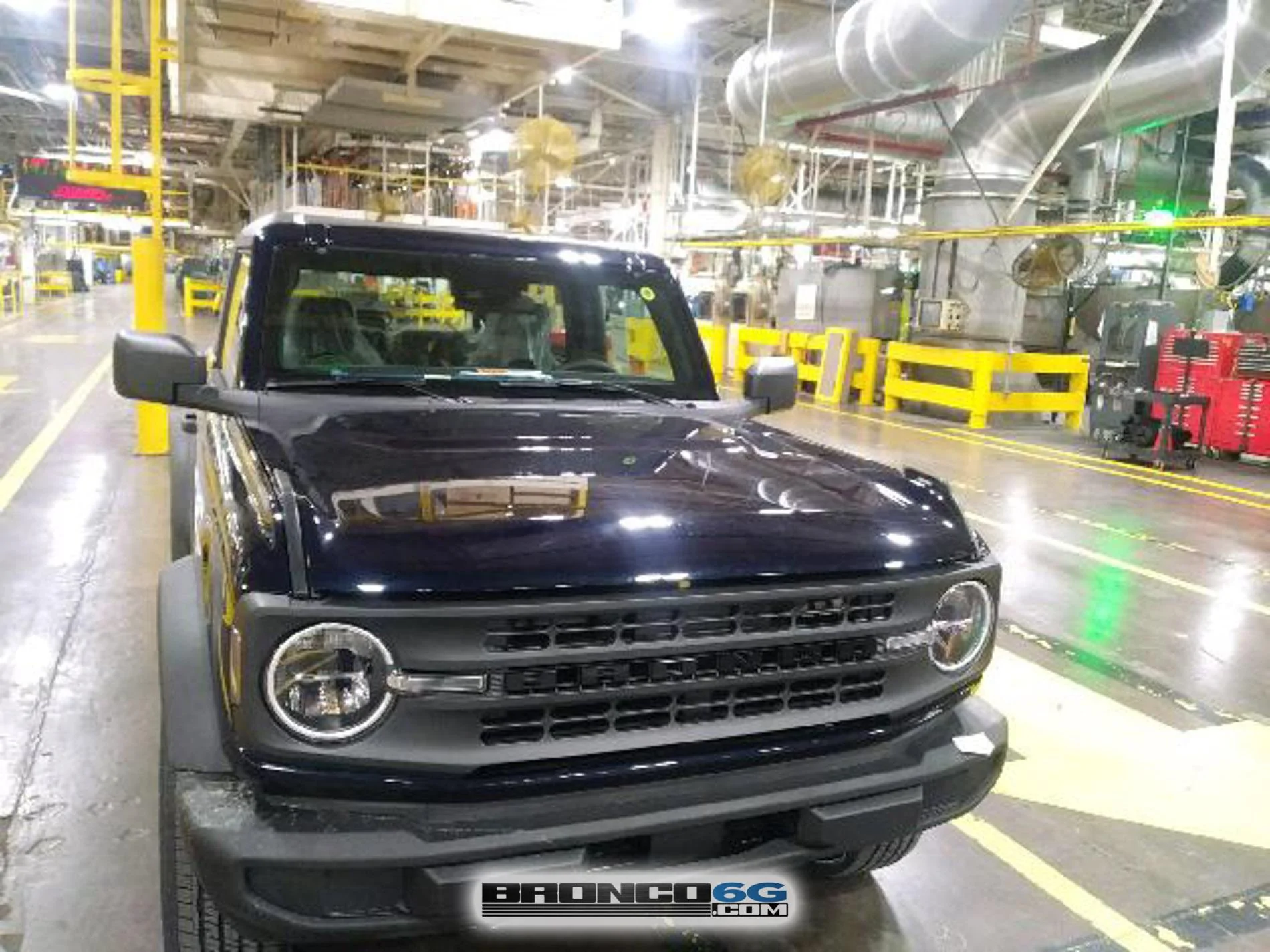 Ford Bronco 30+ Bronco Factory Pics: Navy Pier Interior, Bronze Dashboard, Base Antimatter Blue + More by The Stig ??️? Antimatter Blue 2 Door Steel Wheels 2021 Ford Bronco Production Factory Exterior Interior 2