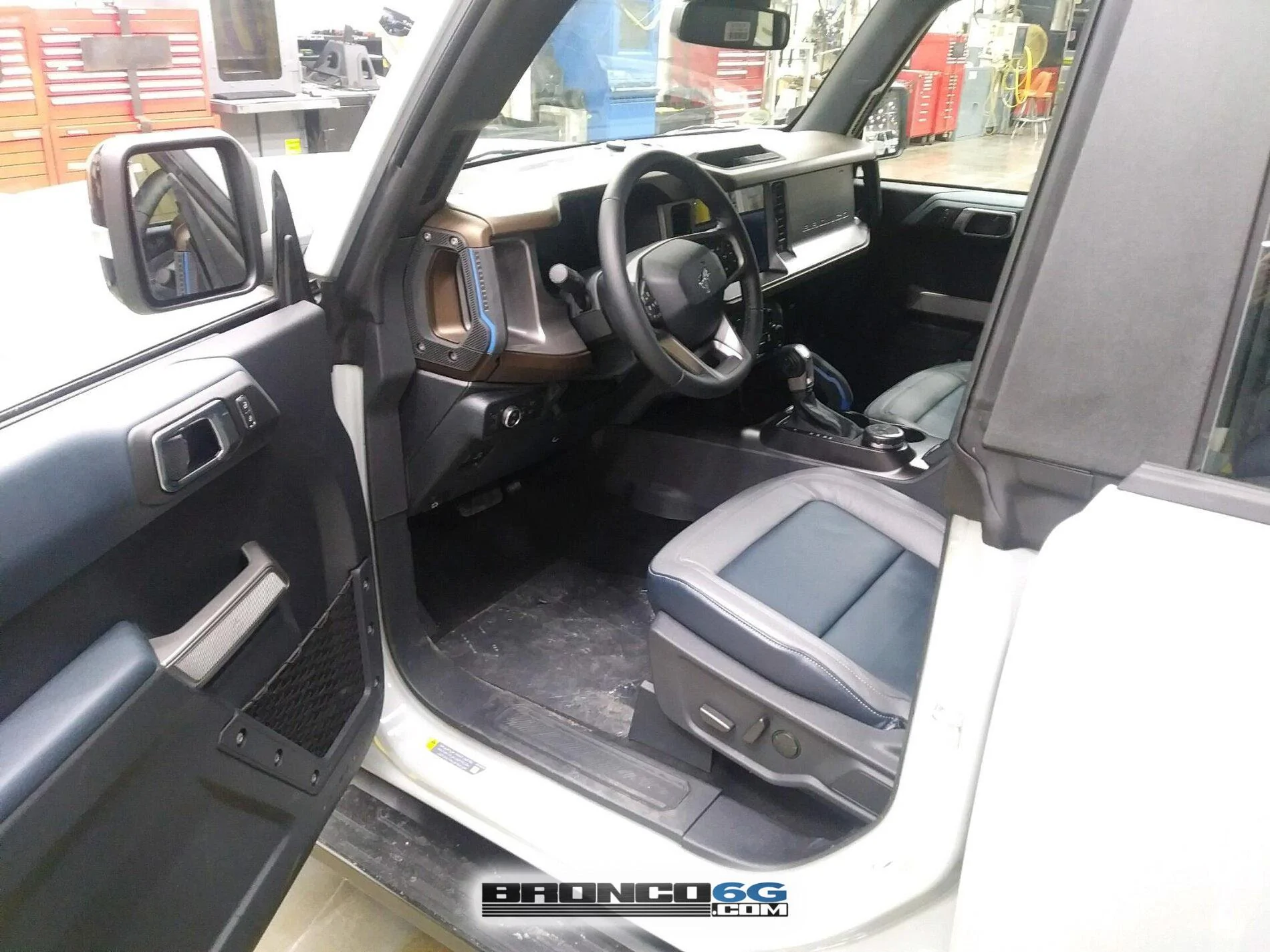 Ford Bronco 30+ Bronco Factory Pics: Navy Pier Interior, Bronze Dashboard, Base Antimatter Blue + More by The Stig ??️? Navy Pier Interior 2021 Ford Bronco Production Factory Exterior Interior 3