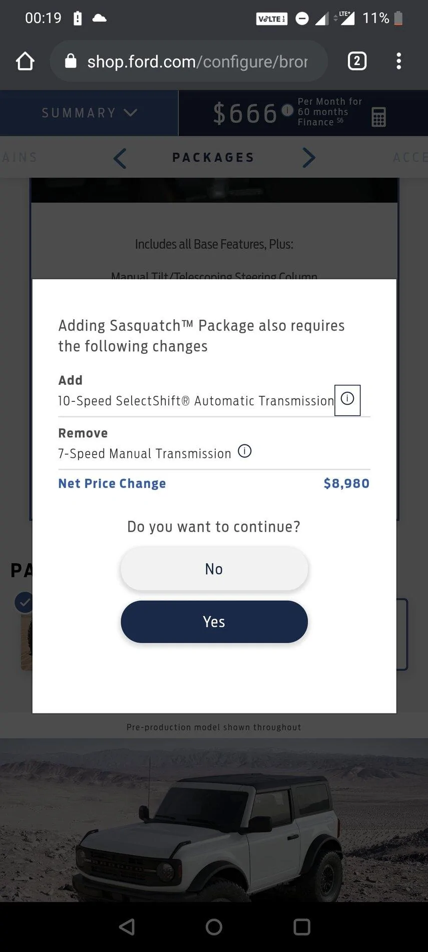 Ford Bronco Build & Price Updated: Auto No Longer Free For Mid-Level Trim + Other Changes Screenshot_20201221-001932