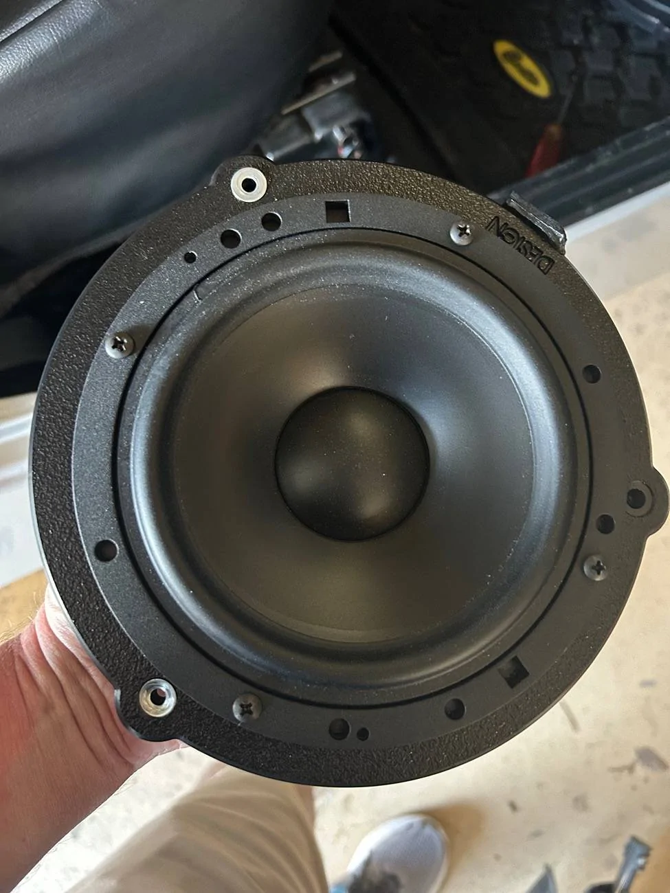 Ford Bronco Midbass from kickpanel speakers IMG_0402