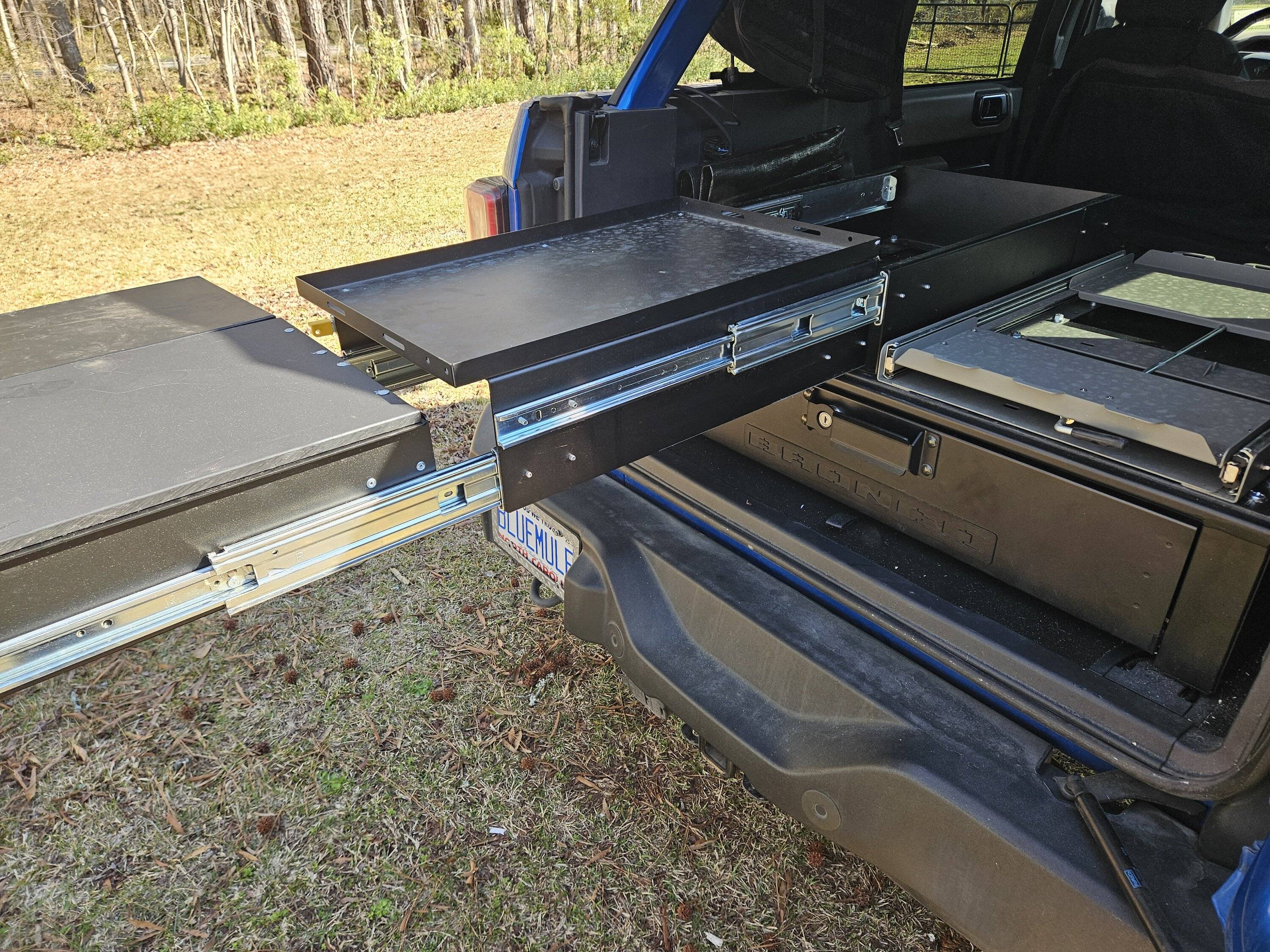 Ford Bronco Fridge slide and cargo drawer installed 20250323_095659