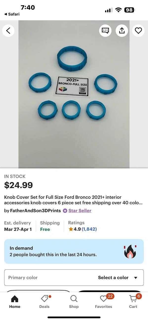 Ford Bronco Show me your 3D printed accessories. 3D Prints for Bronco Enthusiasts. IMG_1974