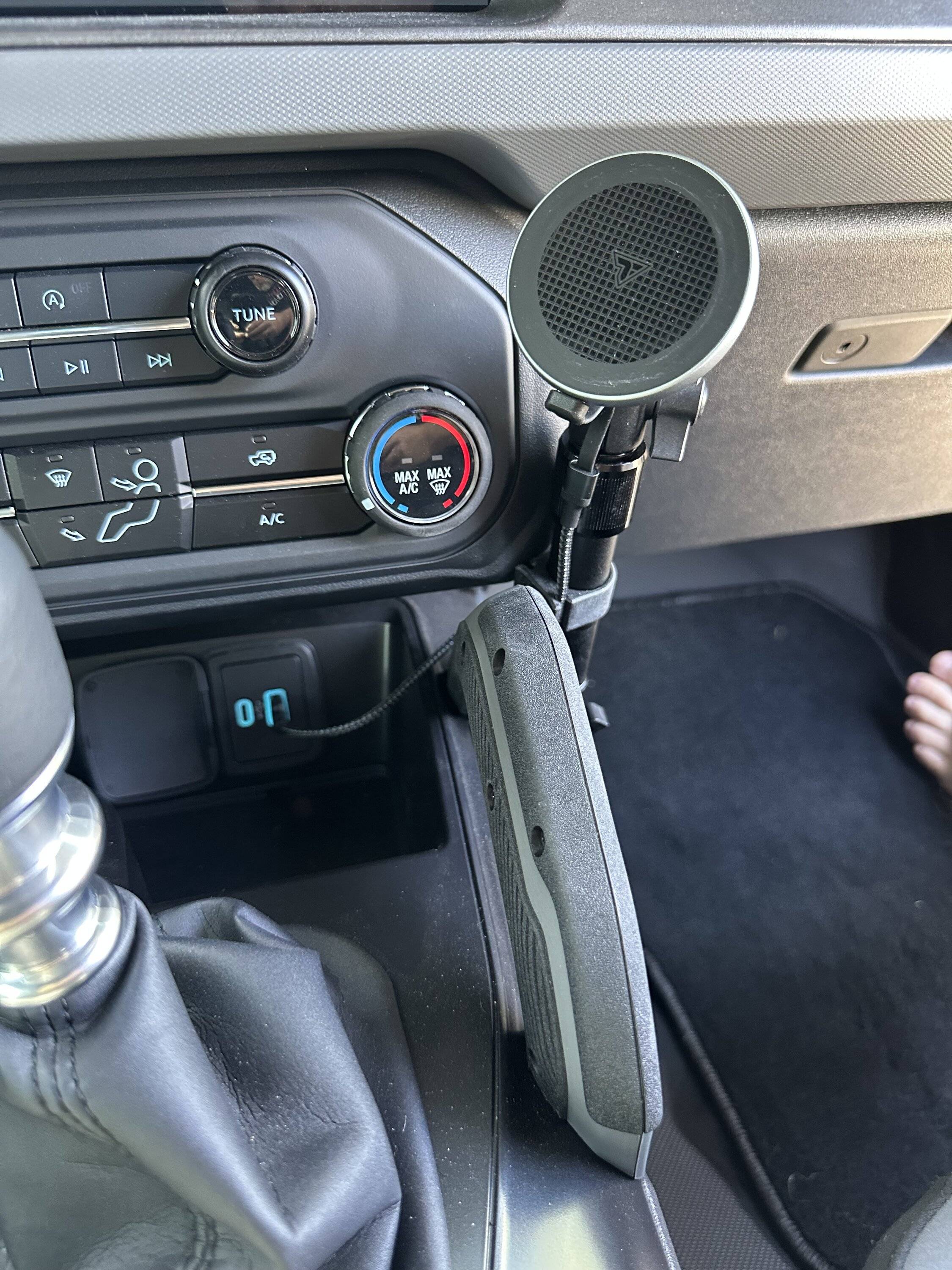 Ford Bronco Phone mount for the manual trans IMG_1188