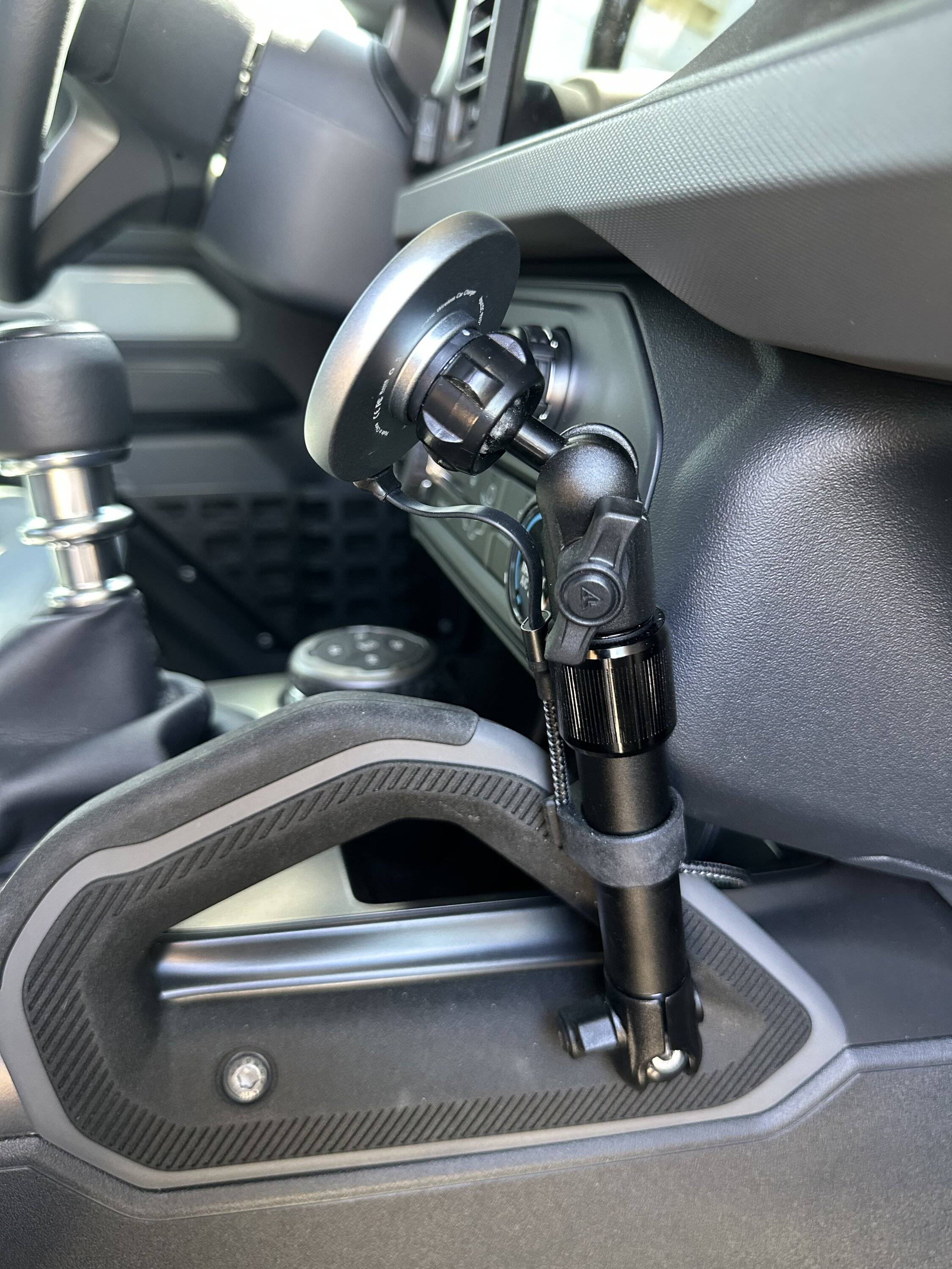 Ford Bronco Phone mount for the manual trans IMG_1189