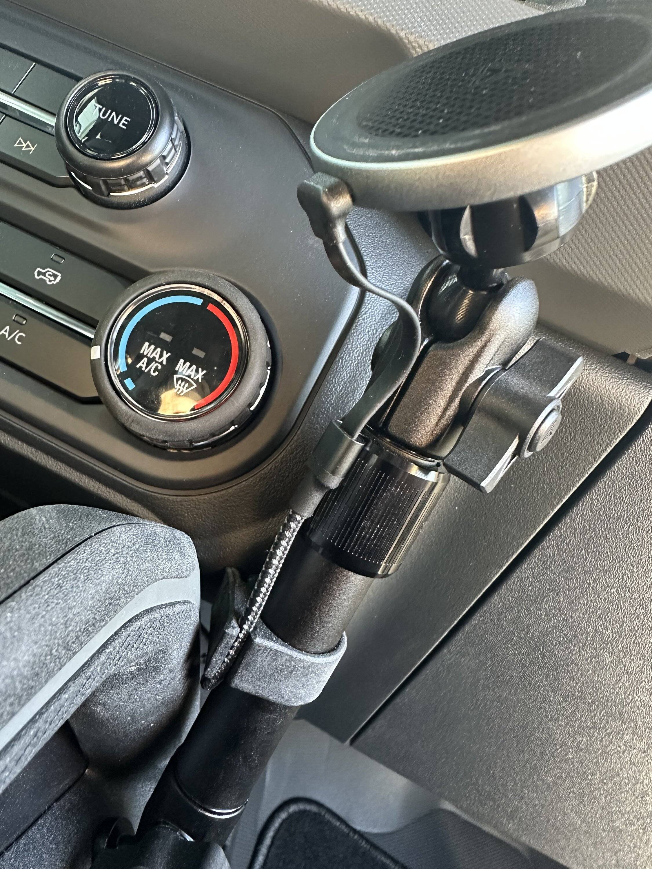 Ford Bronco Phone mount for the manual trans IMG_1190