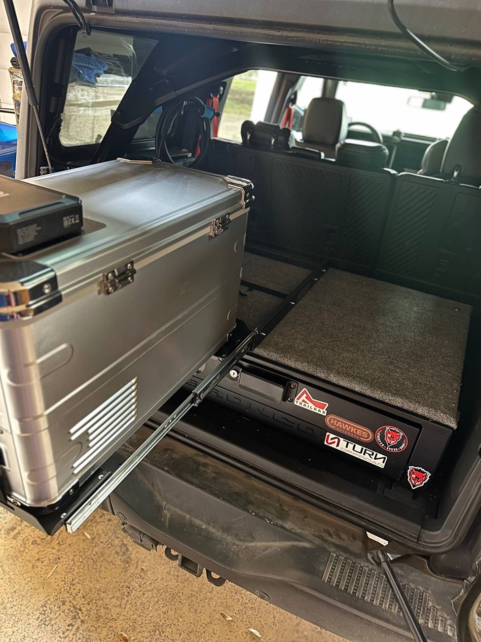 Ford Bronco Fridge slide and cargo drawer installed IMG_5042