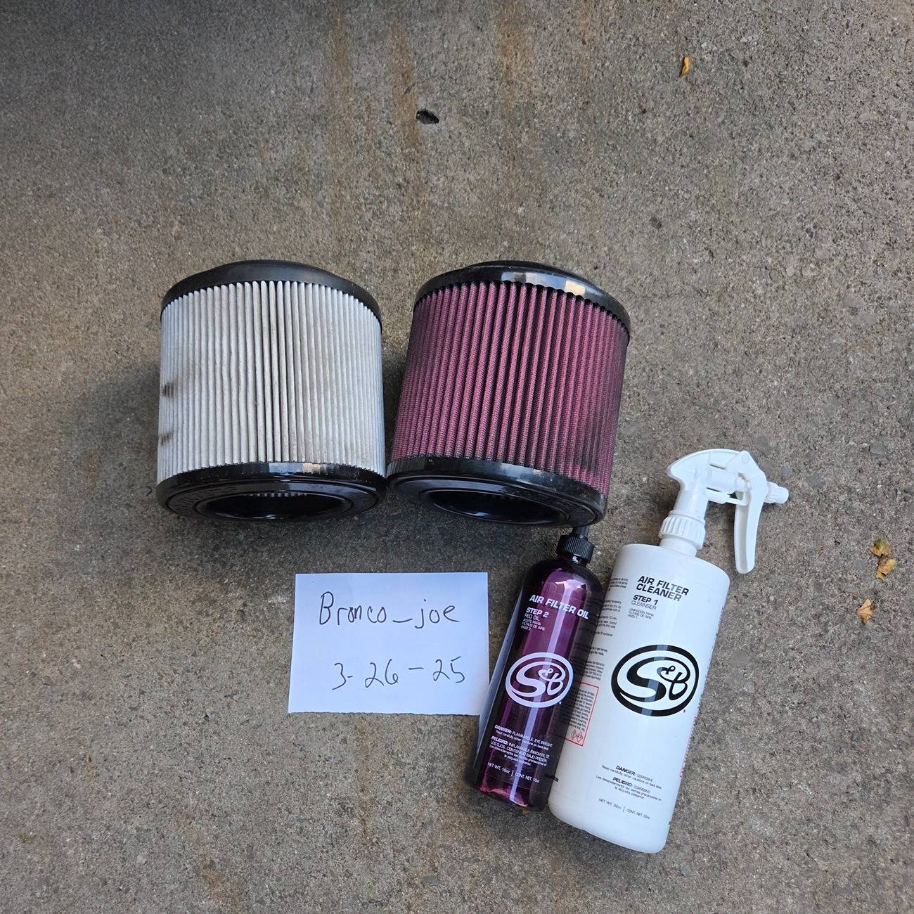 Ford Bronco S&B filters 20250326_185518