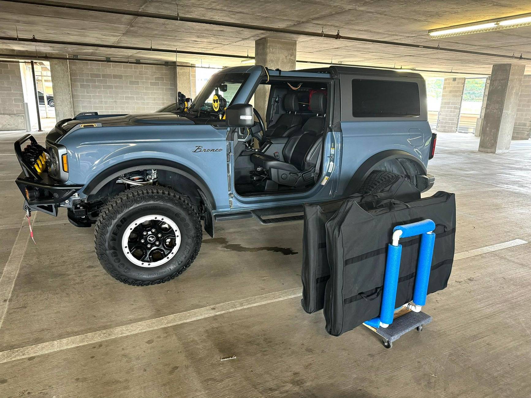 Ford Bronco Protect Your Bronco Doors - Introducing The EZ Door Cart by EZ4x4 Door Bags Storage